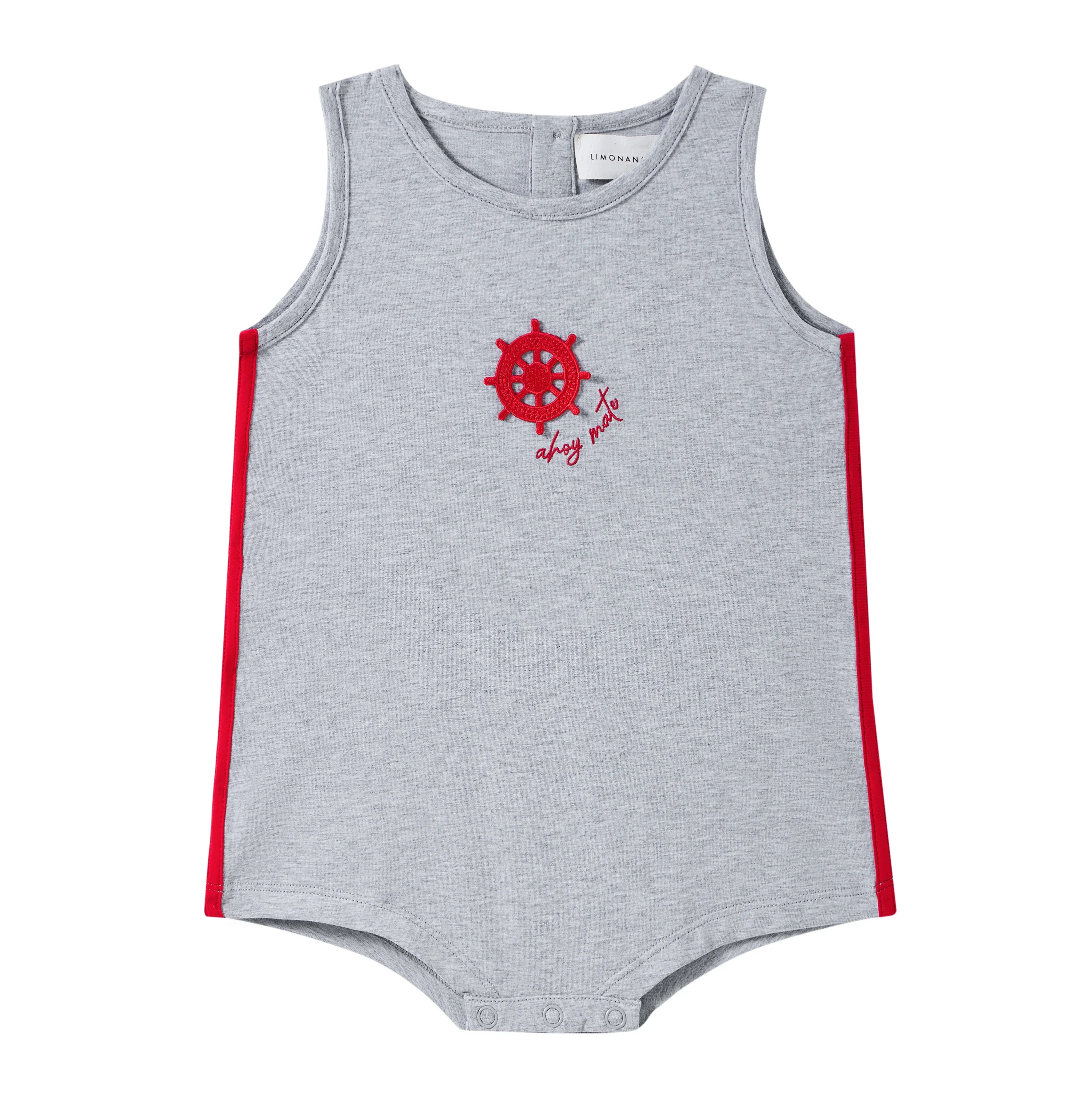 Limonana Coastal Boys Romper - Grey