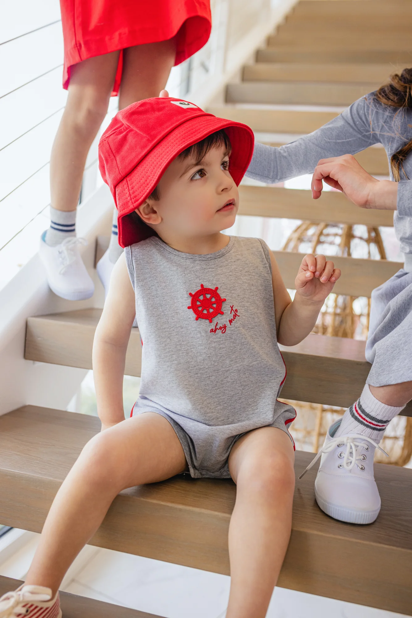 Limonana Coastal Boys Romper - Grey - Image 2