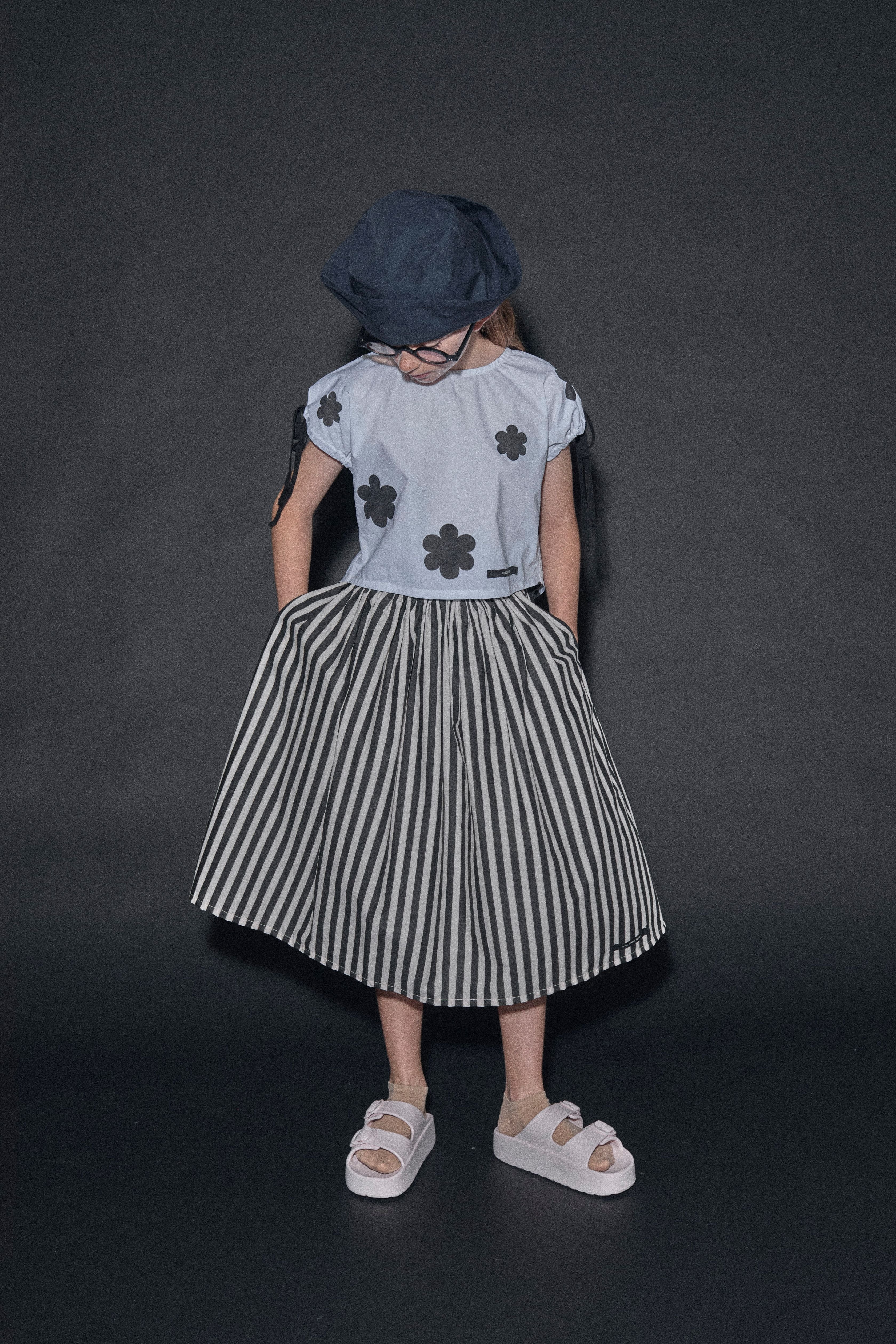 Little Creative Factory Black Flower Print Coral Reef Top - Image 3
