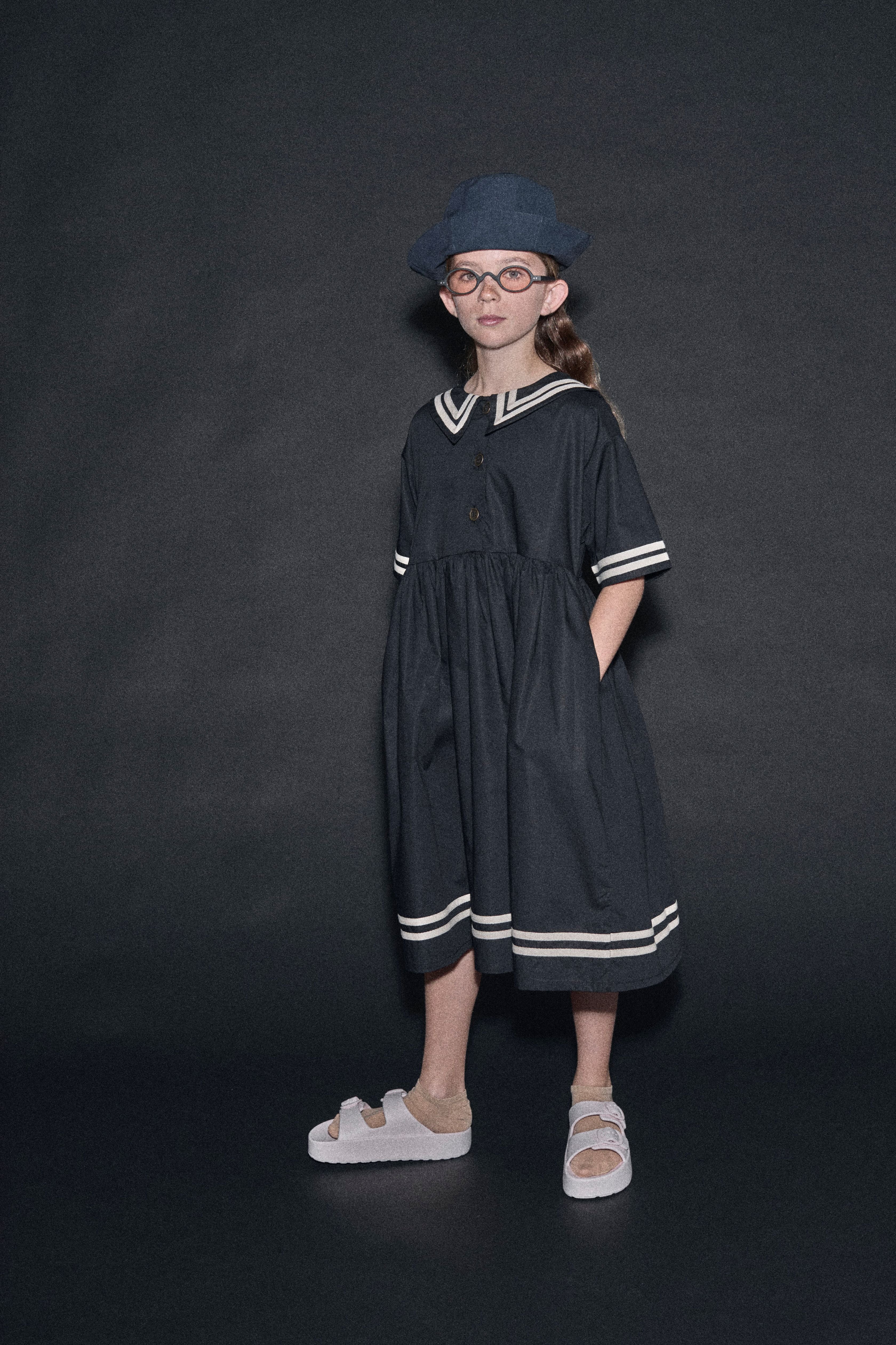 Little Creative Factory Black Sailor Dress - Image 2