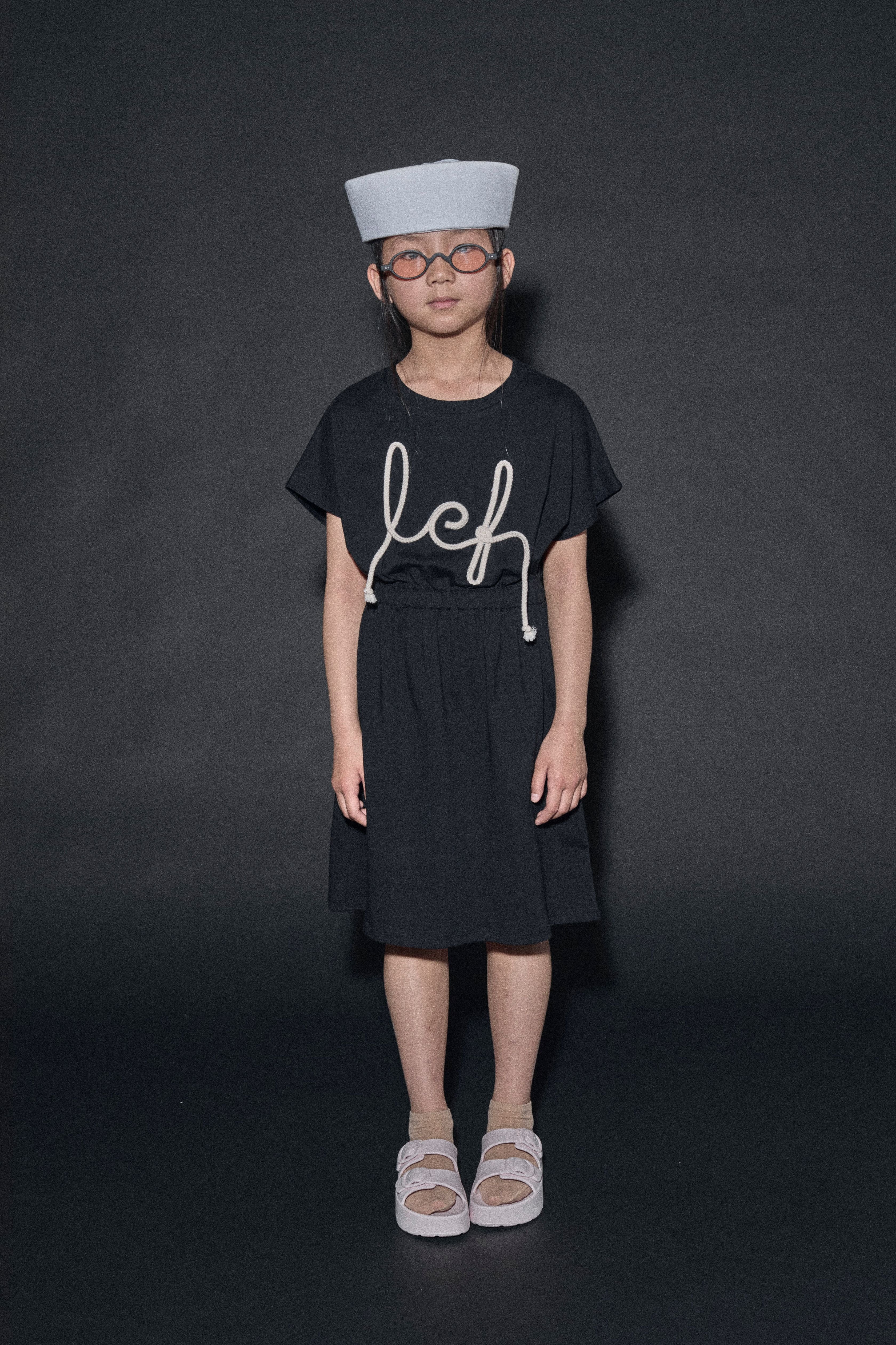 Little Creative Factory Black Soft On Board Dress - Image 2