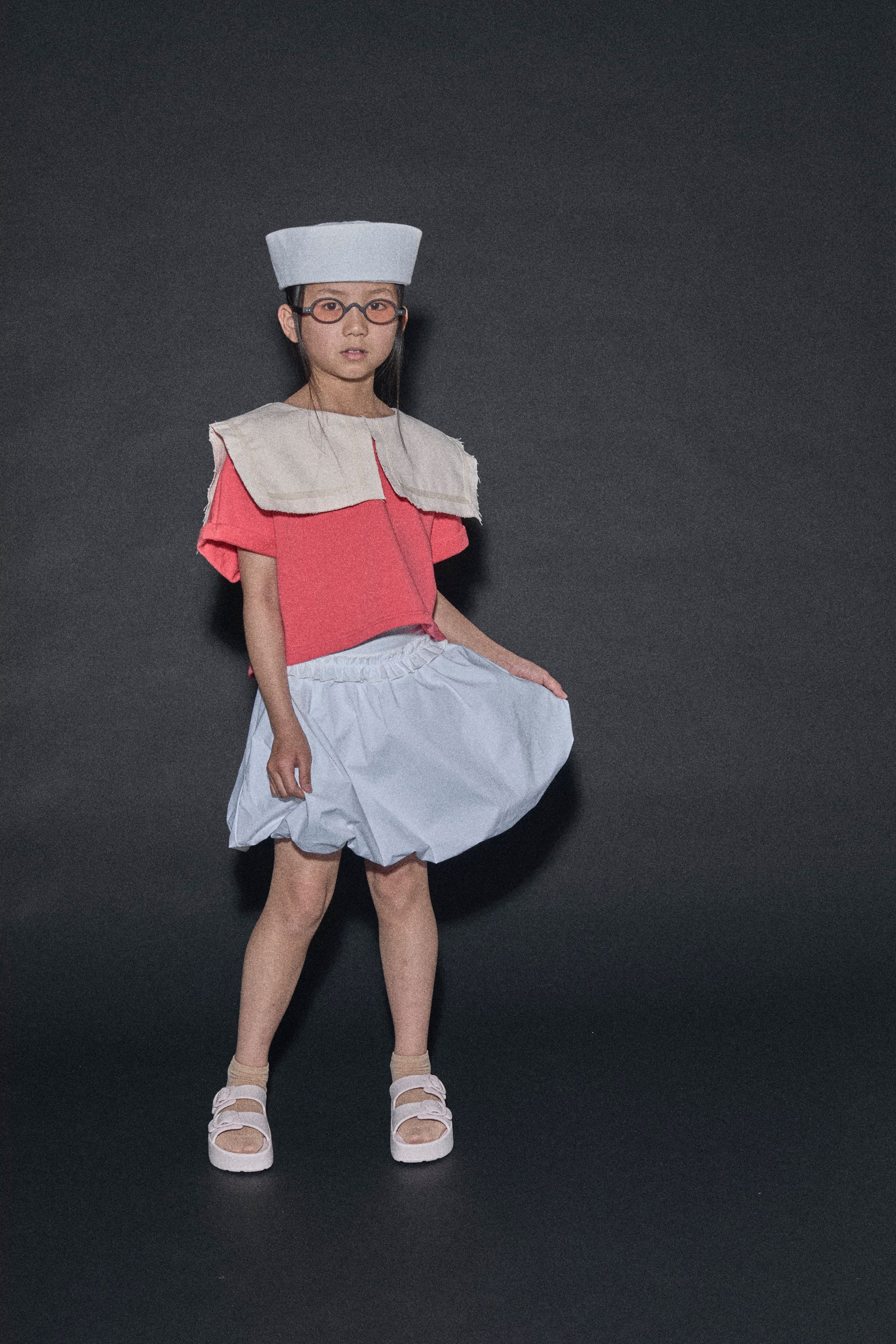 Little Creative Factory Coral Odissey Crop Sweatshirt - Image 3