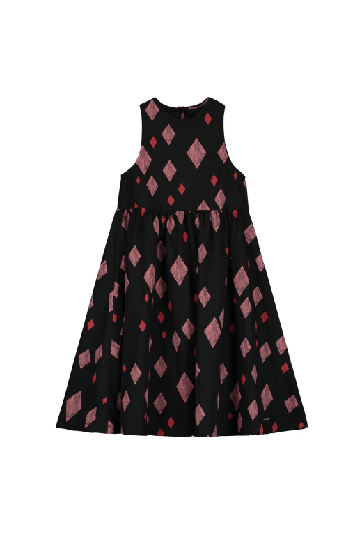 Little Creative Factory Joker Sleeveless Dress - Black/Red