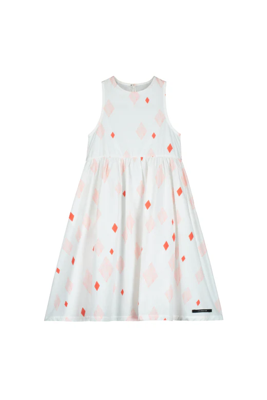 Little Creative Factory Joker Sleeveless Dress - White/Red