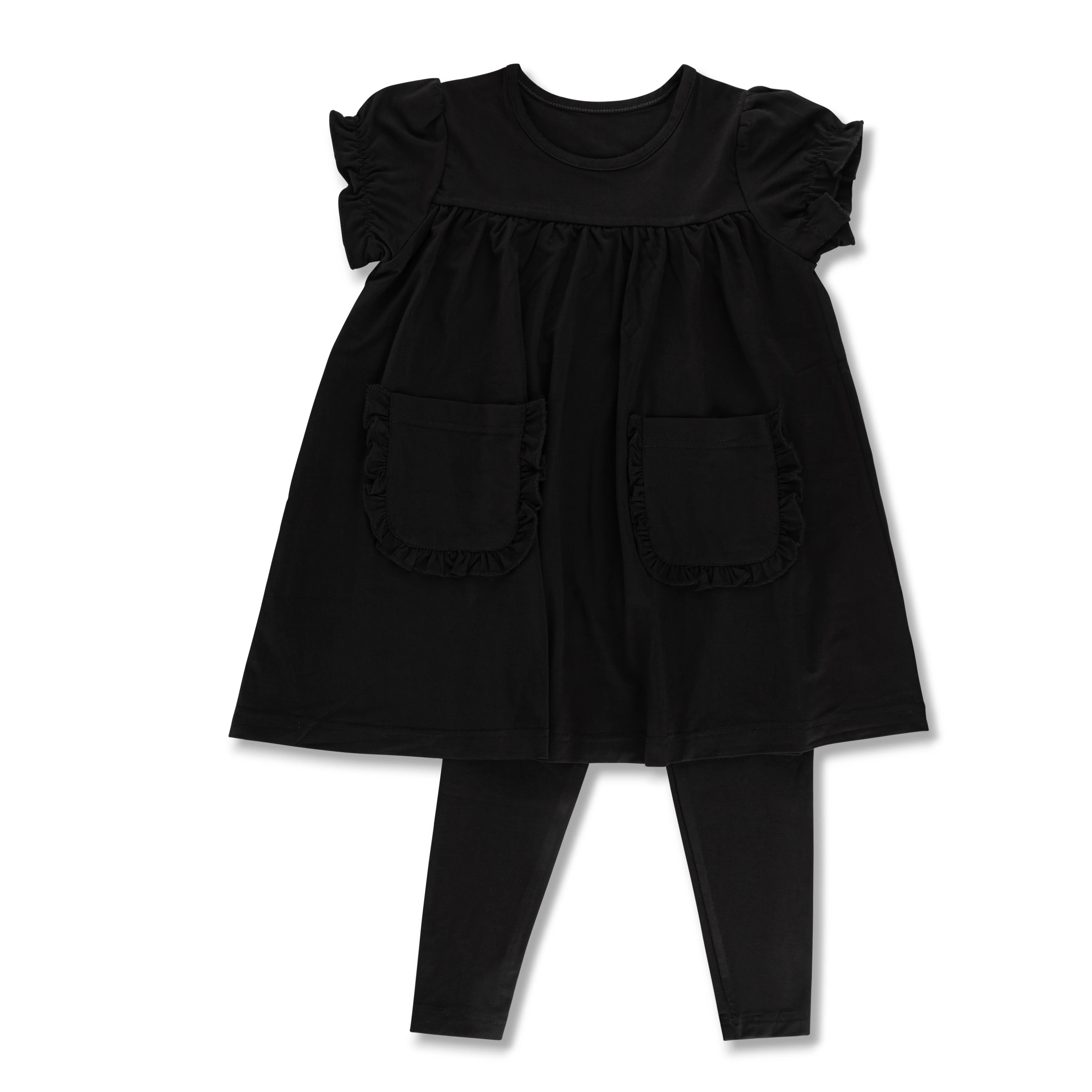 Little Label 2 Piece Black Shabbos Robe Set - Image 2