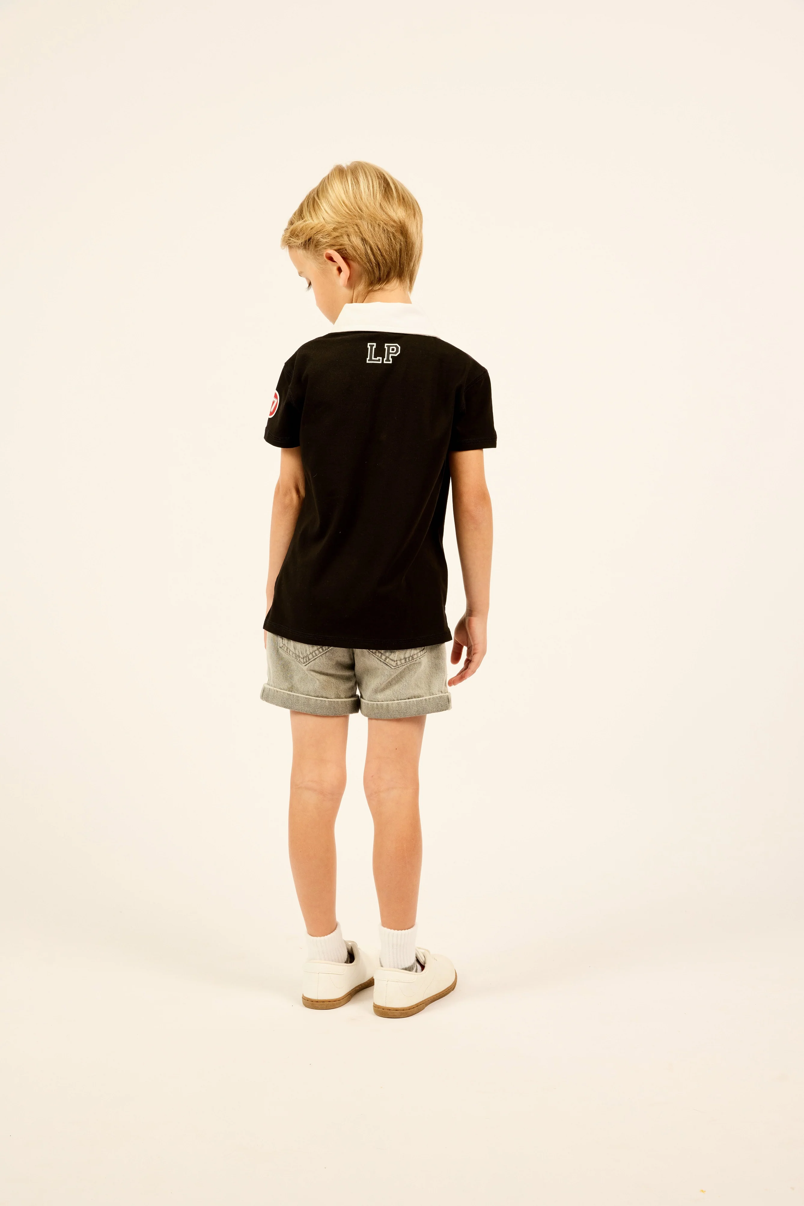 Little Parni Boys Est Polo K513 - Black - Image 2