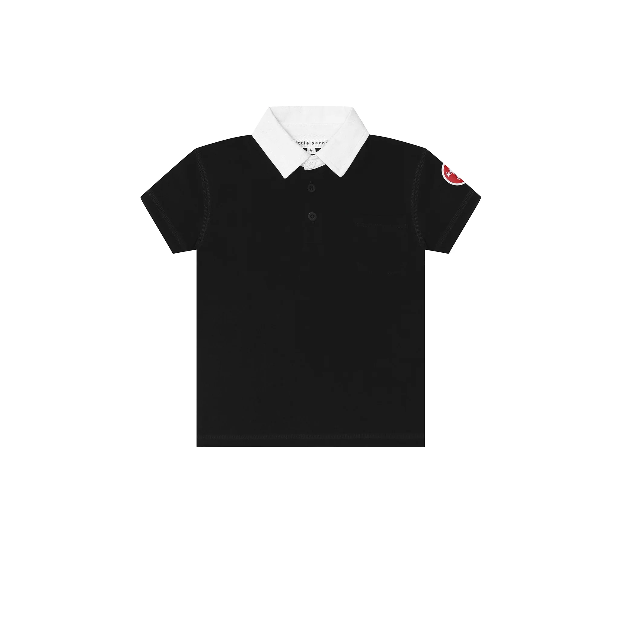 Little Parni Boys Est Polo K513 - Black - Image 3