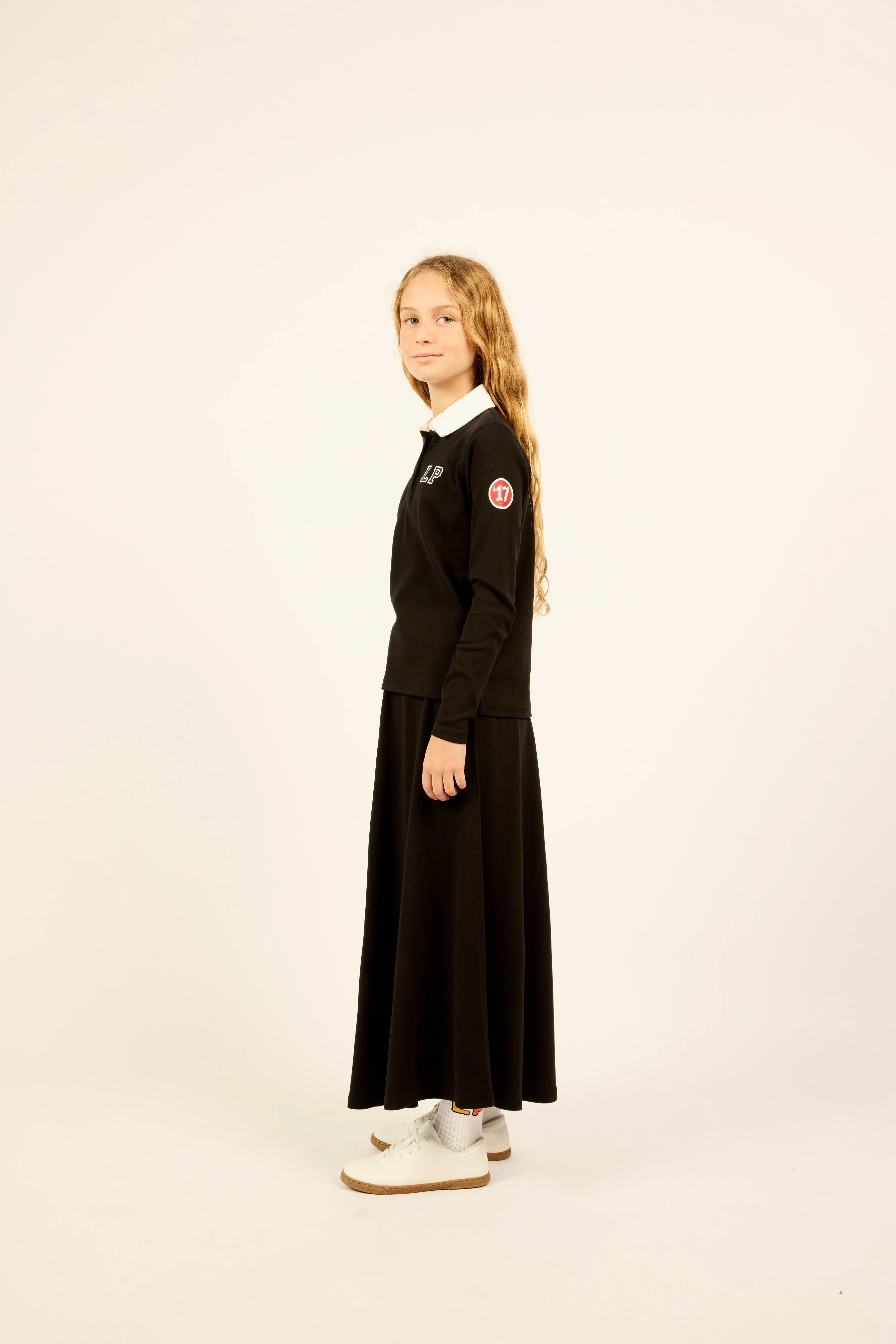 Little Parni Teen LP Est Collar Tshirt K512 - Black - Image 2