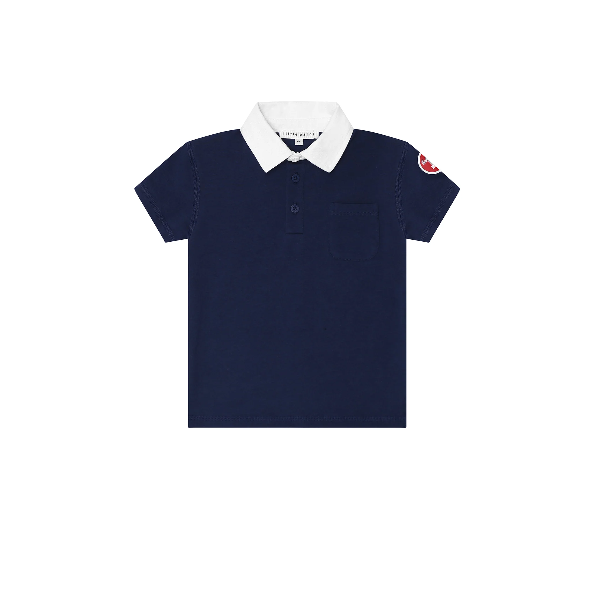 Little Parni Boys Est Polo K513 - Blue - Image 3