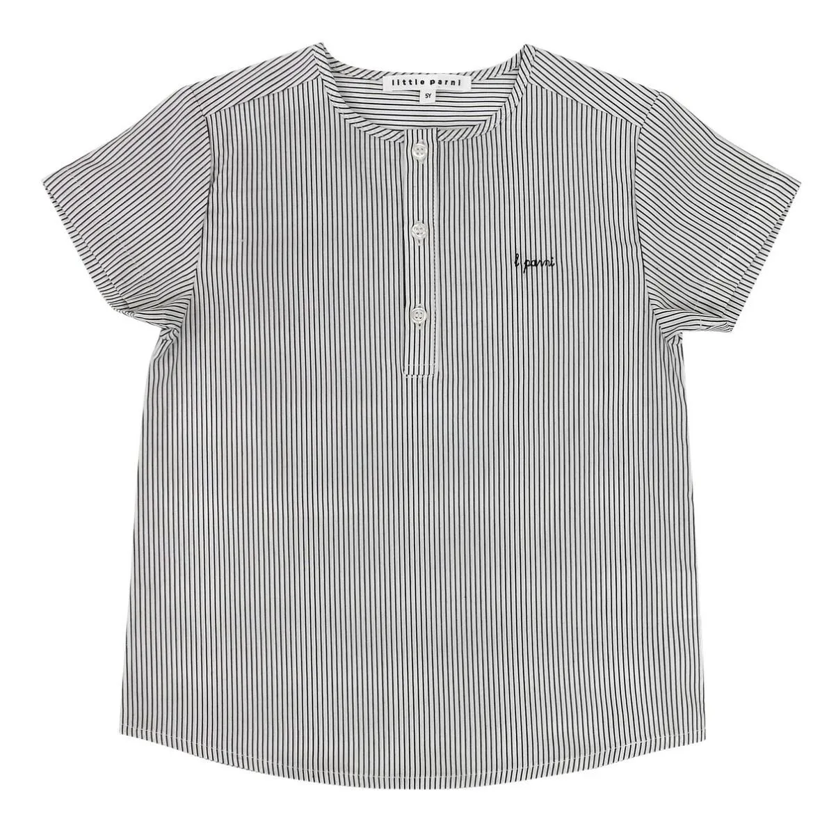 Little Parni Boys Pinstriped Shirt K523 - Black/White