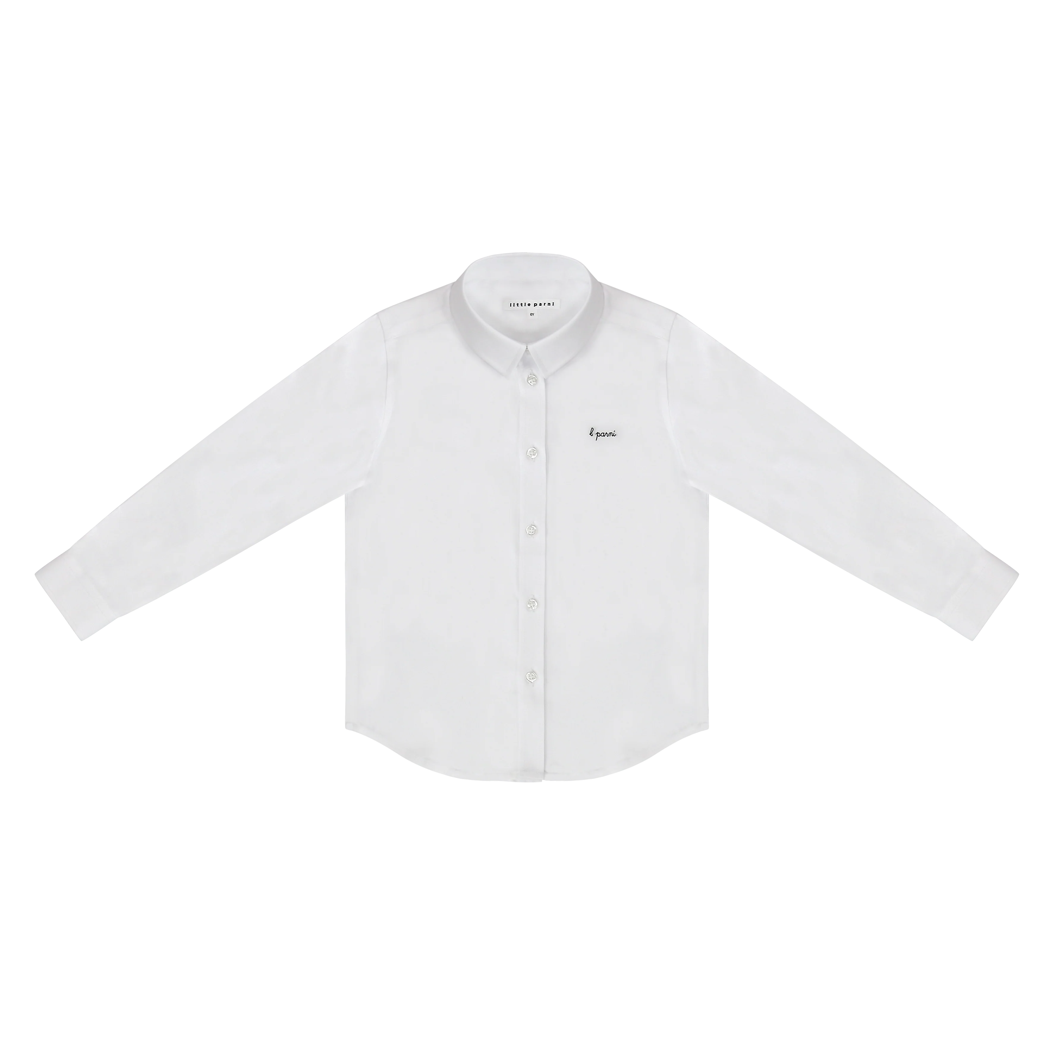 Little Parni Boys Long Sleeve White Shirt (K668) - White/Black