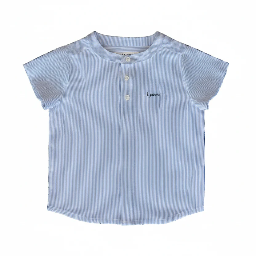 Little Parni Boys Striped Shirt (K651) - Navy Blue