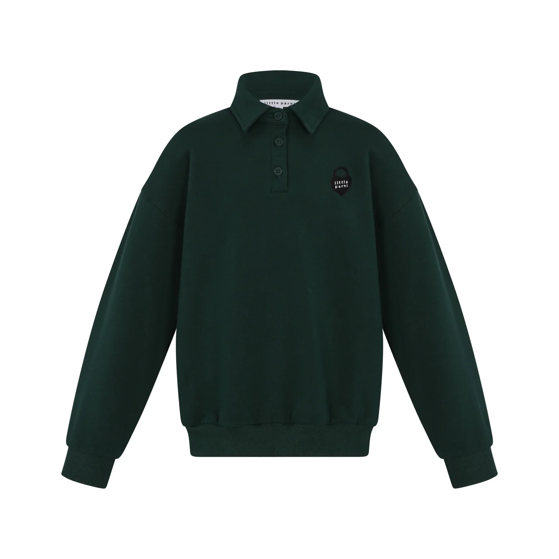 Little Parni Collared Sweatshirt K461 - Green