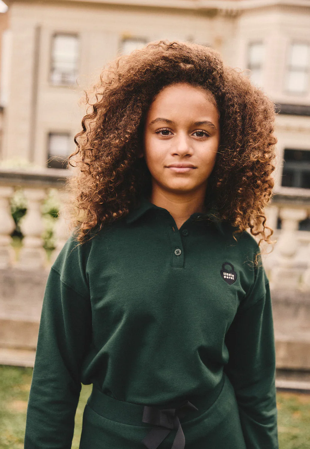 Little Parni Collared Sweatshirt K461 - Green - Image 2