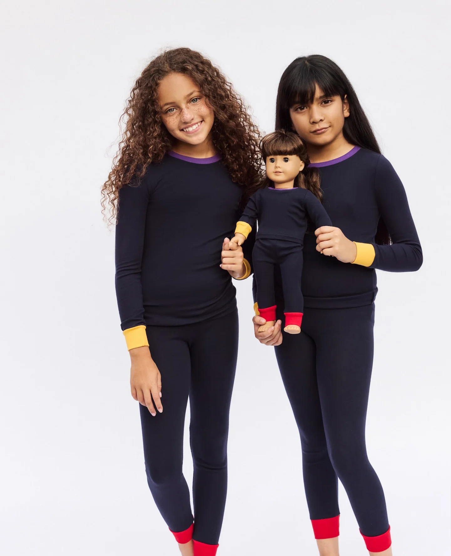 Little Parni Colorblock Pajamas - Navy/Blue - Image 2