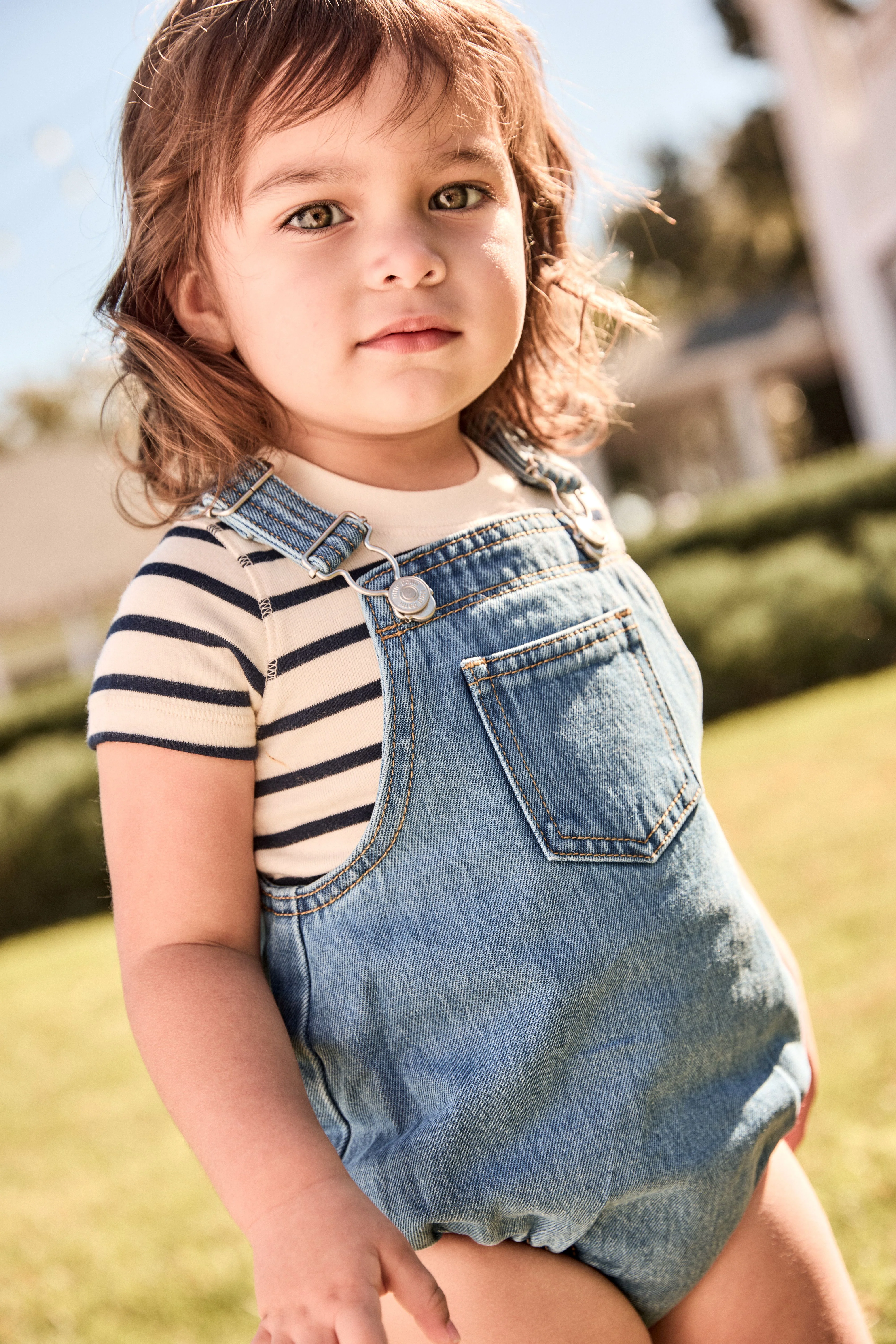 Little Parni Denim Bloomer Overall (K611) - Blue Denim - Image 2