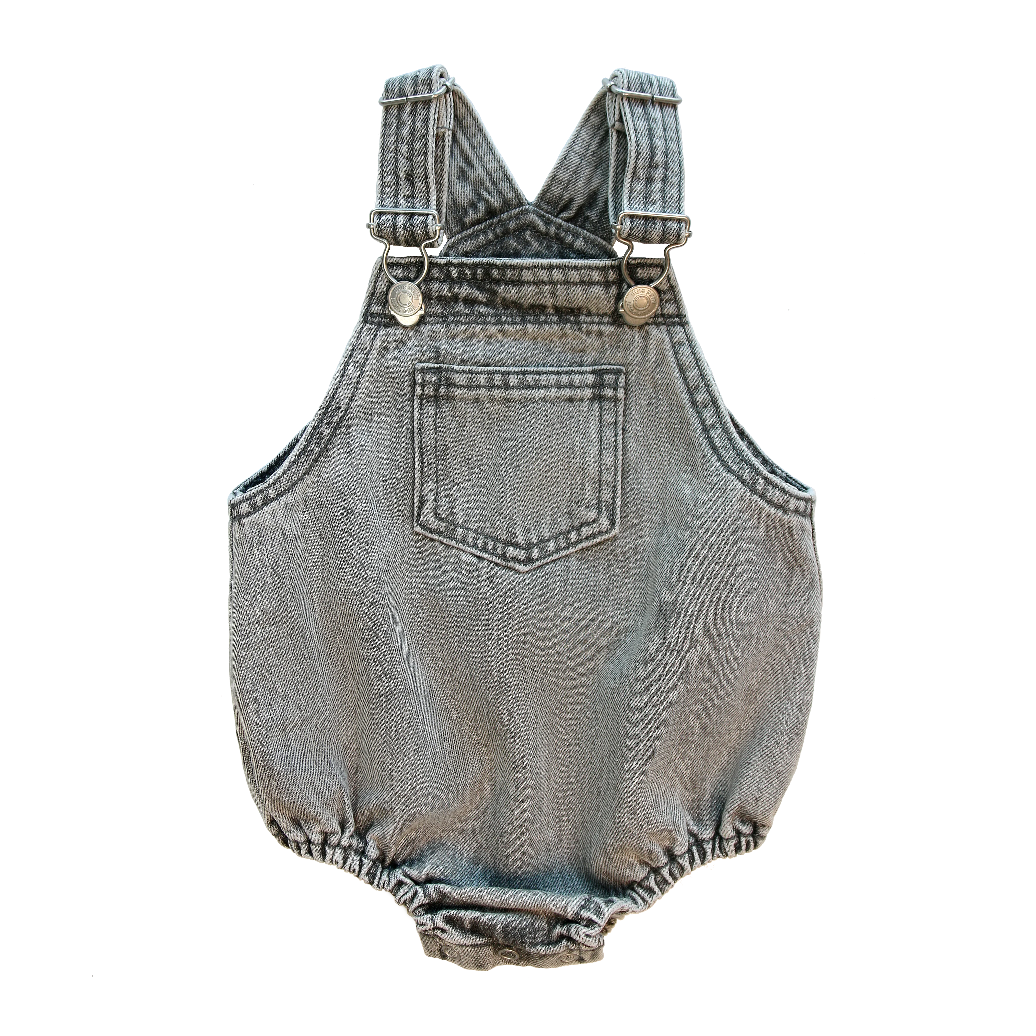 Little Parni Denim Bloomer Overall (K611) - Grey Denim