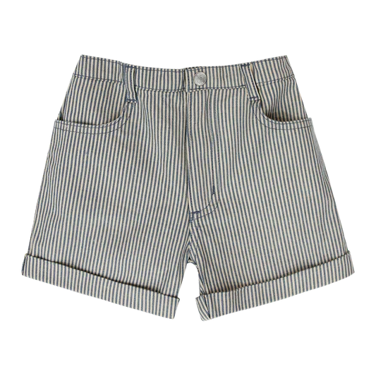 Little Parni Denim Boys Shorts K505 - Blue Striped