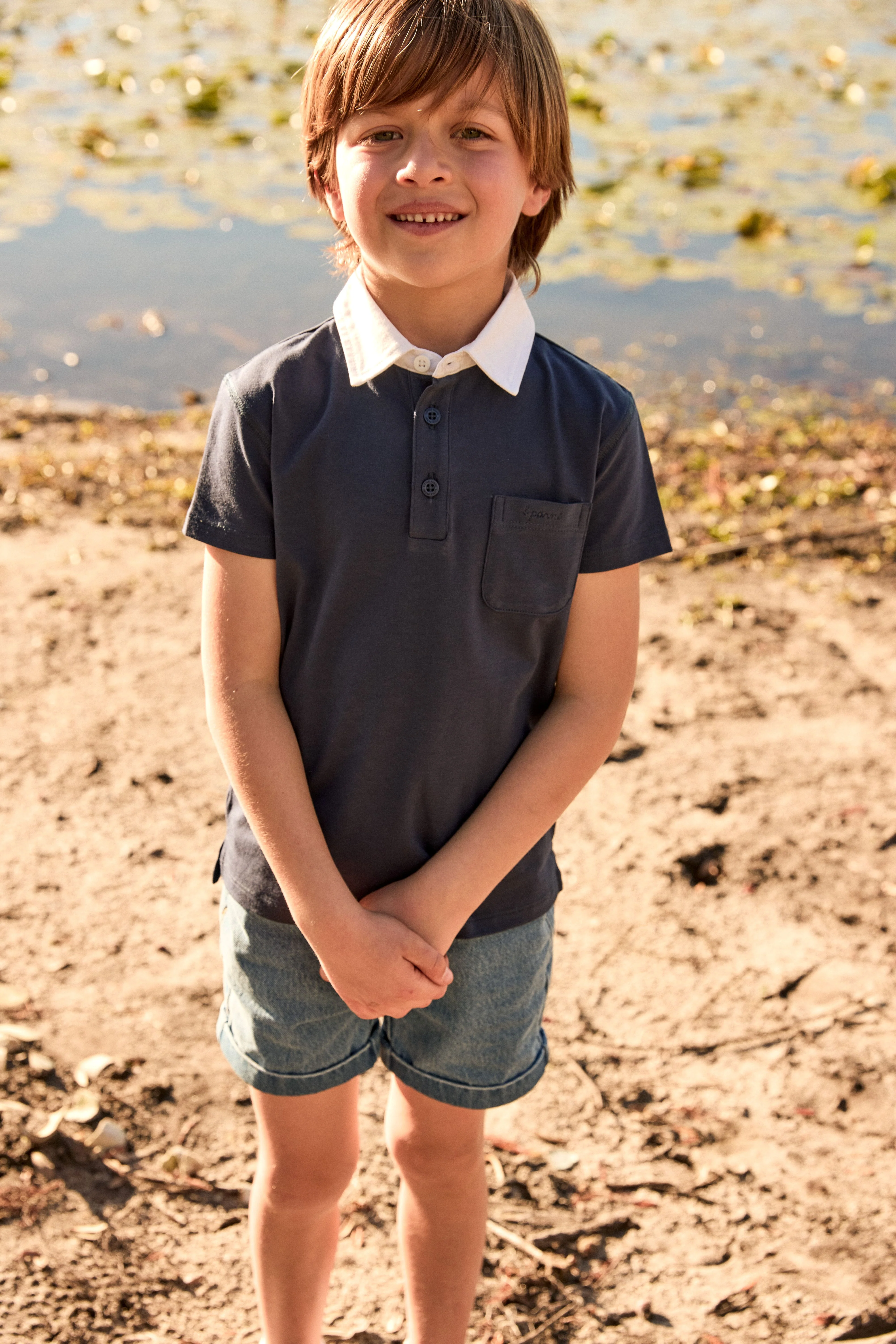 Little Parni Denim Shorts (K609) - Blue Denim - Image 2