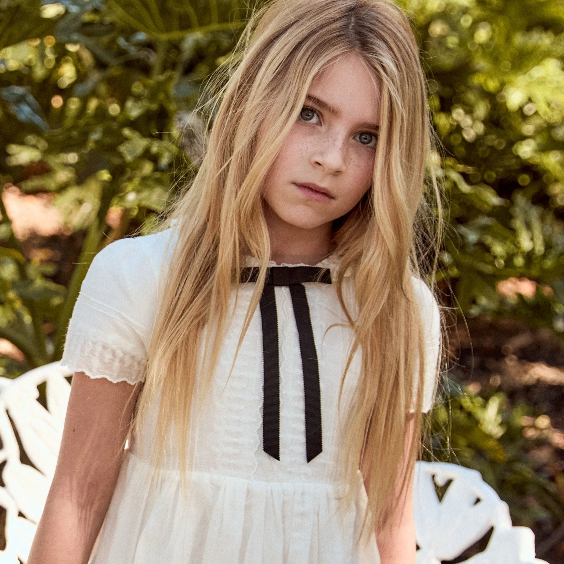 Little Parni Evening Bow Dress (K629) - Short Sleeve - Image 2