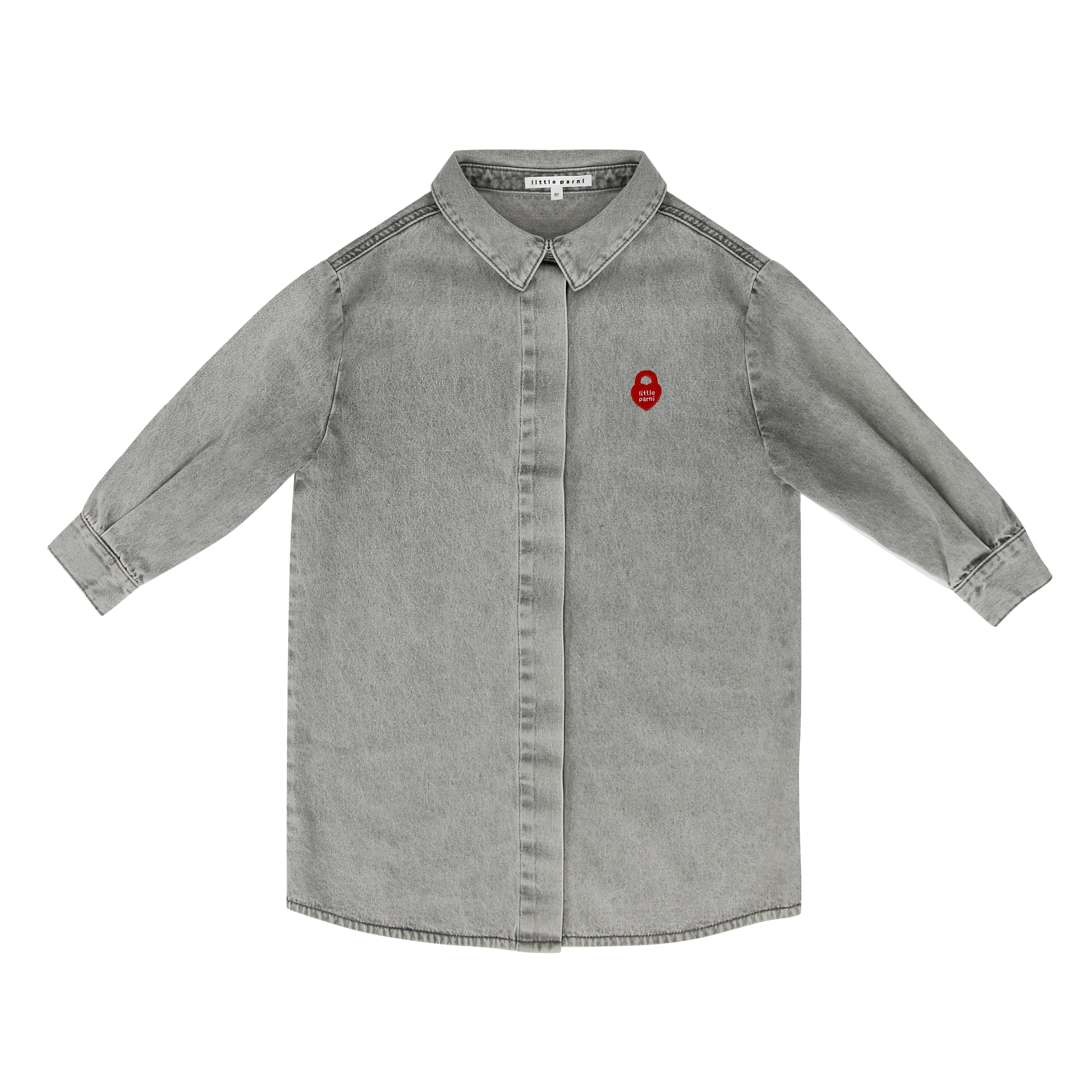 Little Parni Denim Shirtdress K498 - Grey