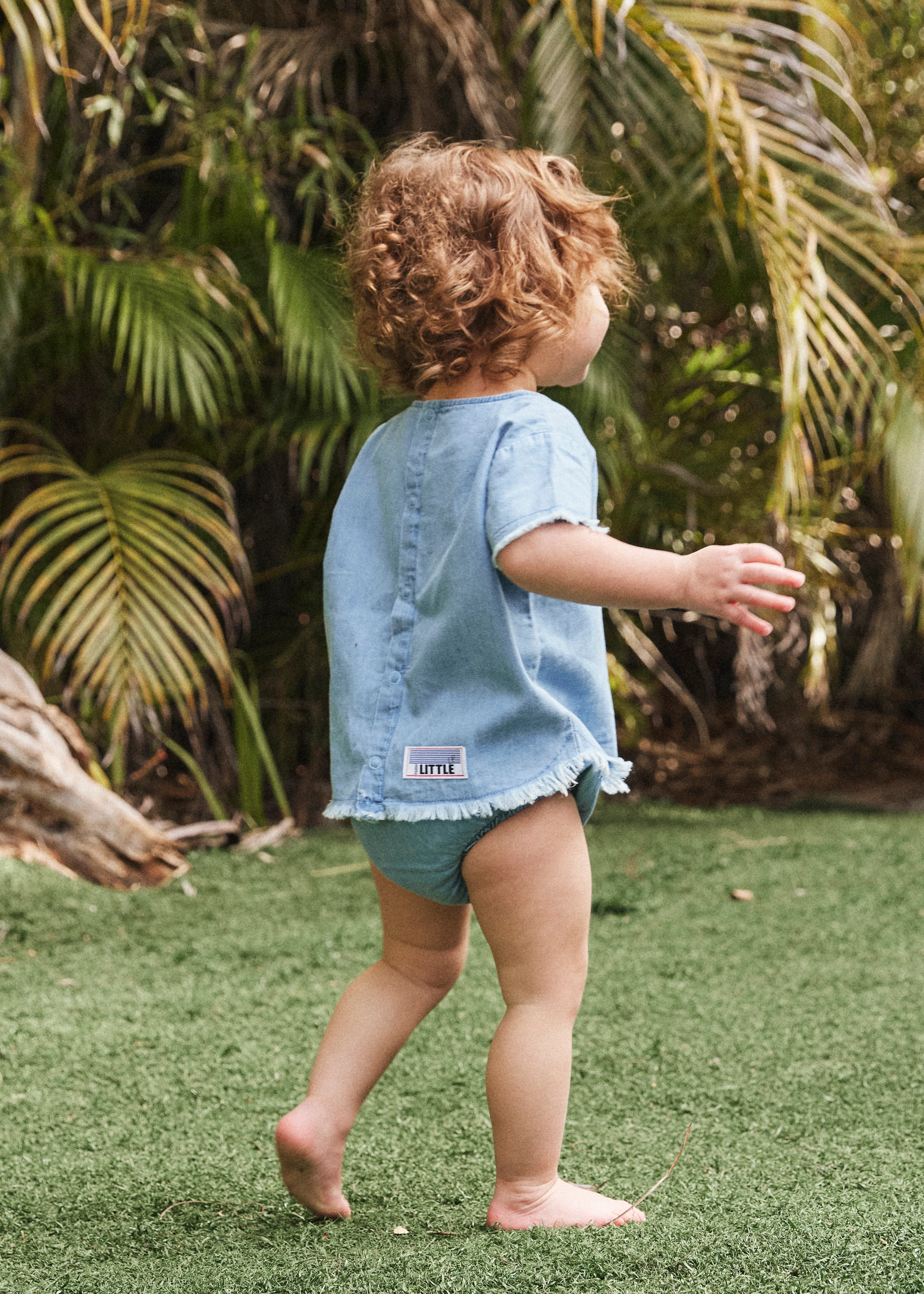 Little Parni K234  Denim Baby Set - Light Blue - Image 2