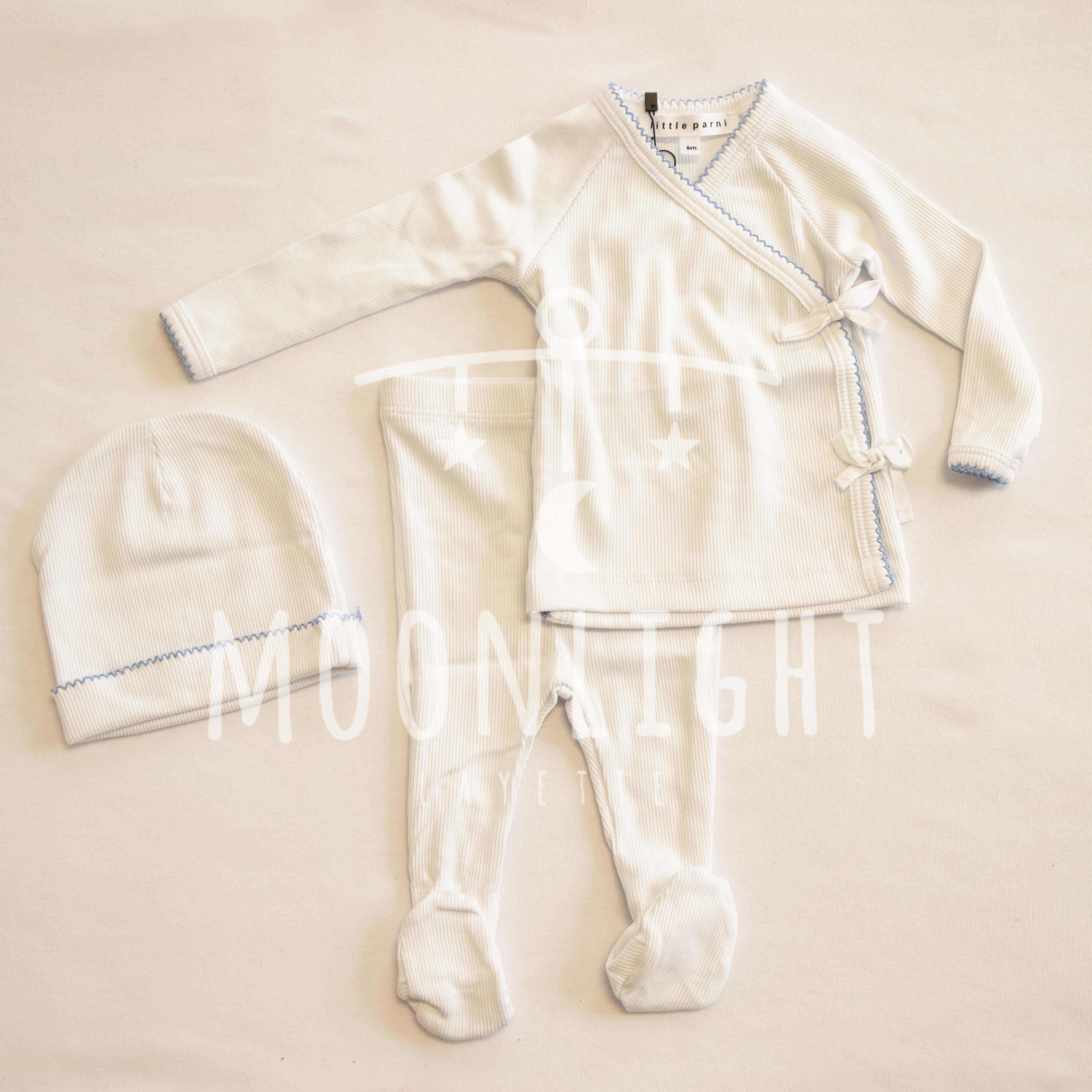 Little Parni K432 Baby Pico Two Piece - White/Blue