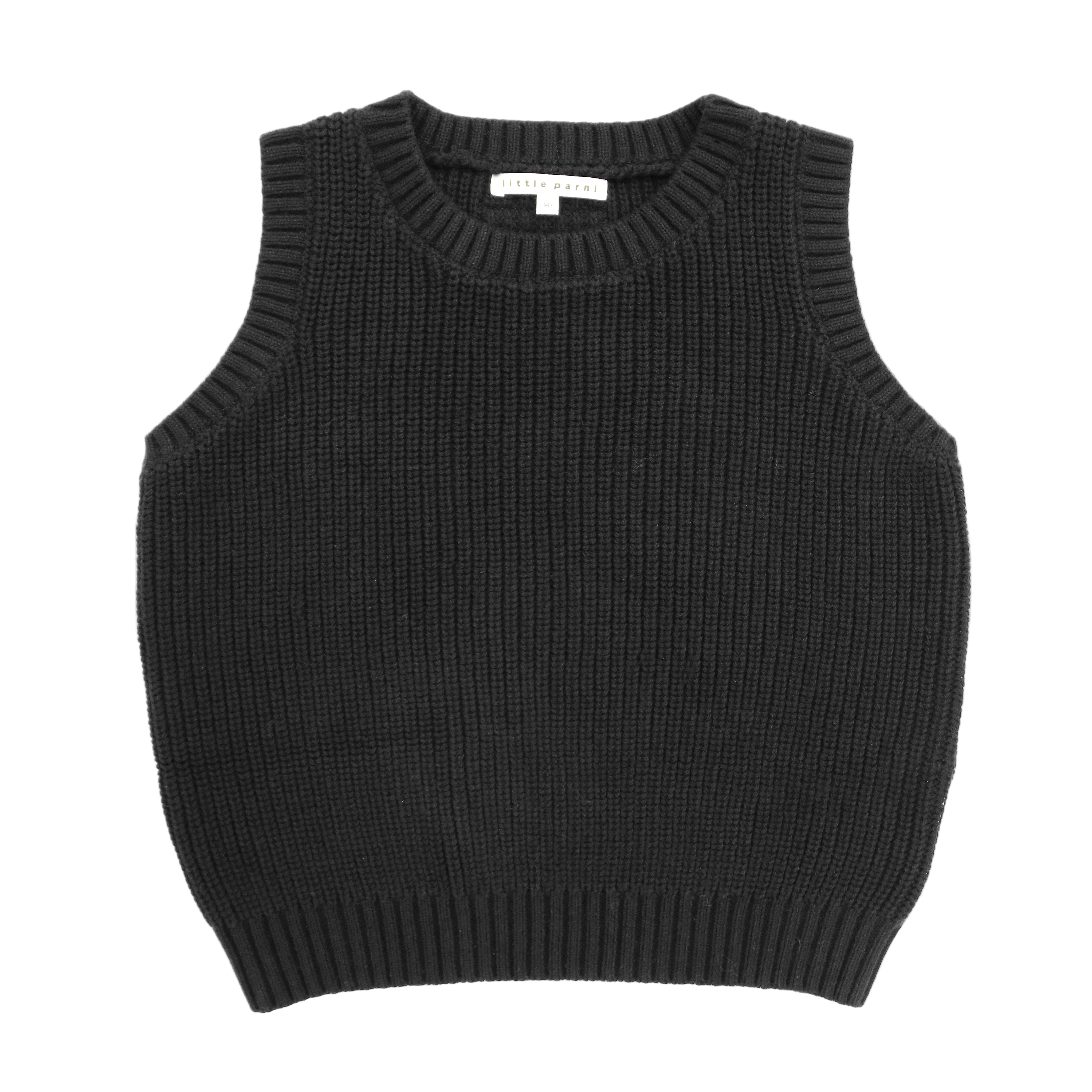Little Parni Knit Vest (K556) - Black