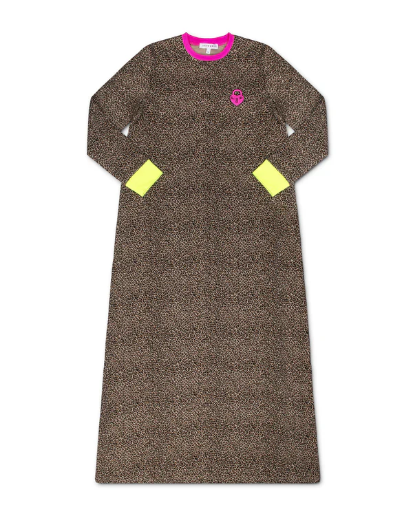Little Parni Leopard Nightgown (PJ110) - Hot Pink