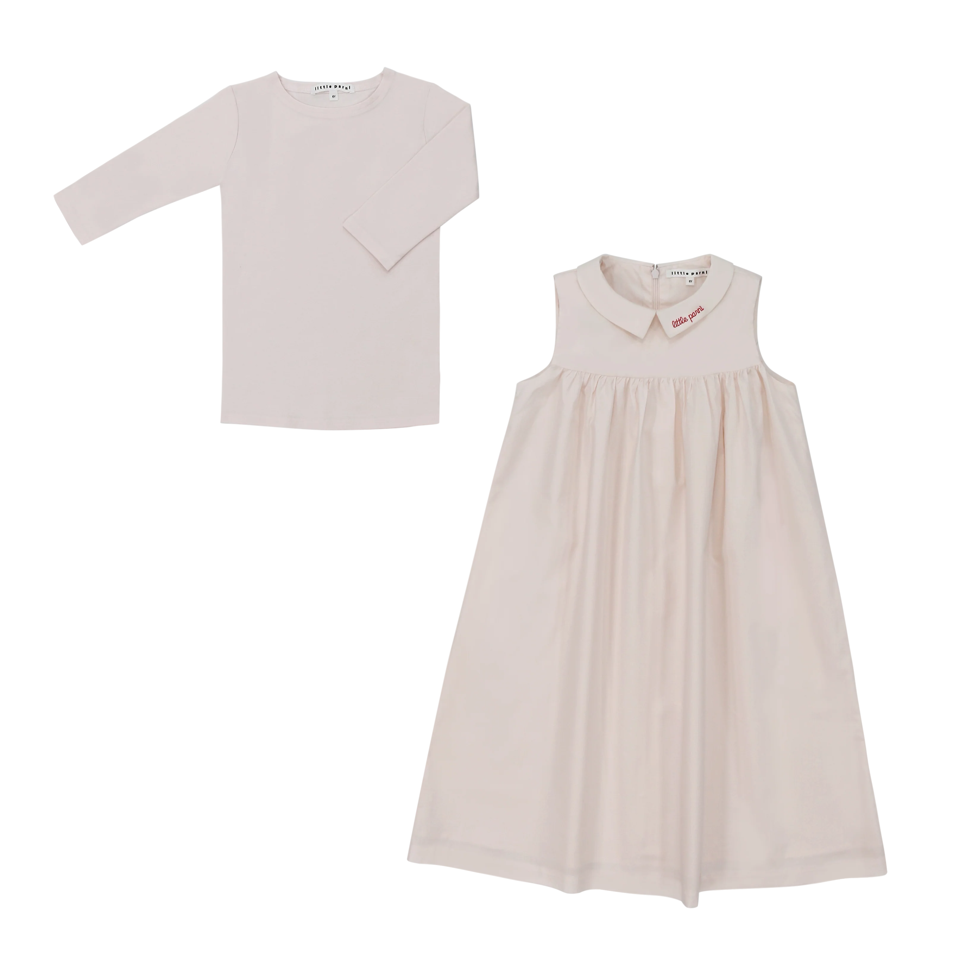 Little Parni Logo Collar Jumper MIDI + Tshirt K516 - Pink