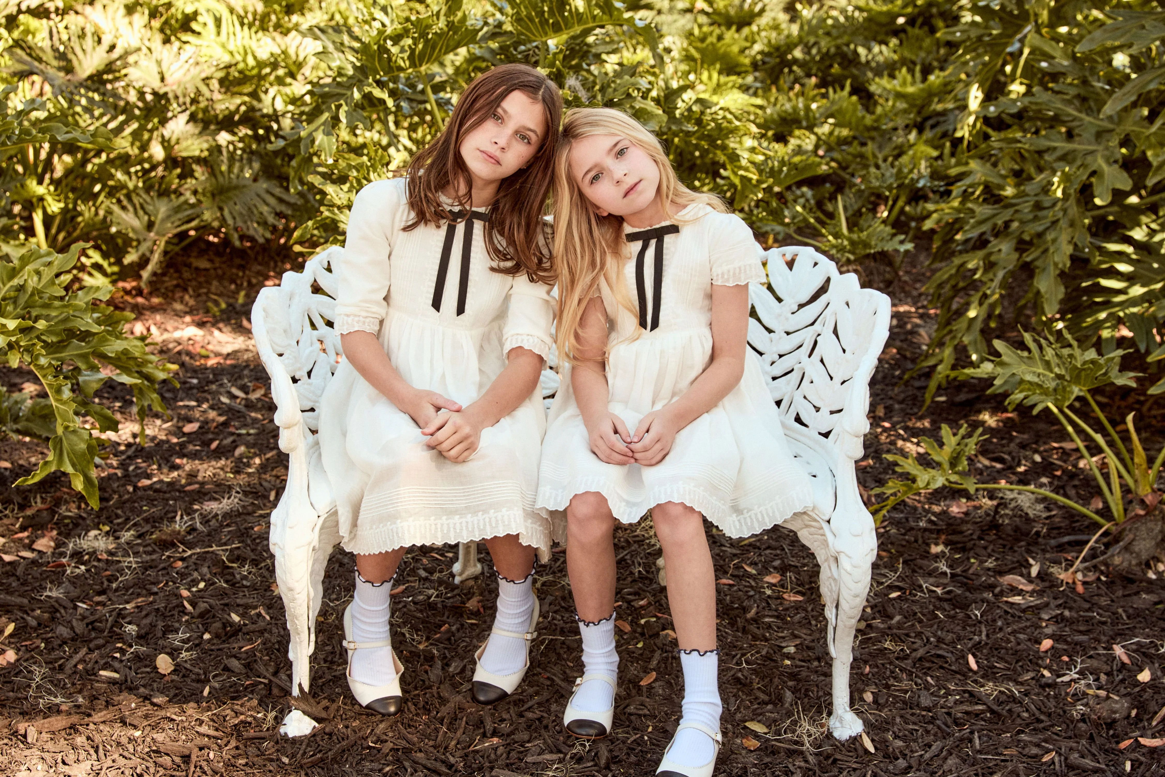 Little Parni Mary Jane Shoes (B-002) - White/Black - Image 3