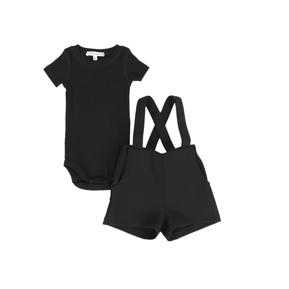 Little Parni Milano Overall Set K528 - Black
