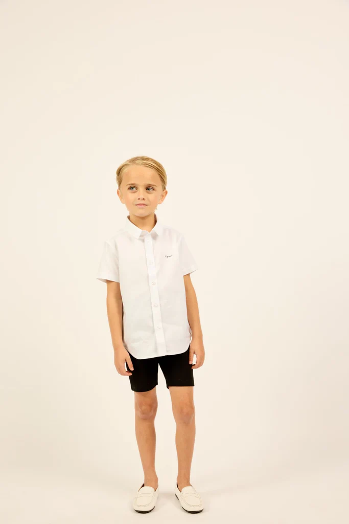 Little Parni Boys Short Sleeve Shirt K524 - White