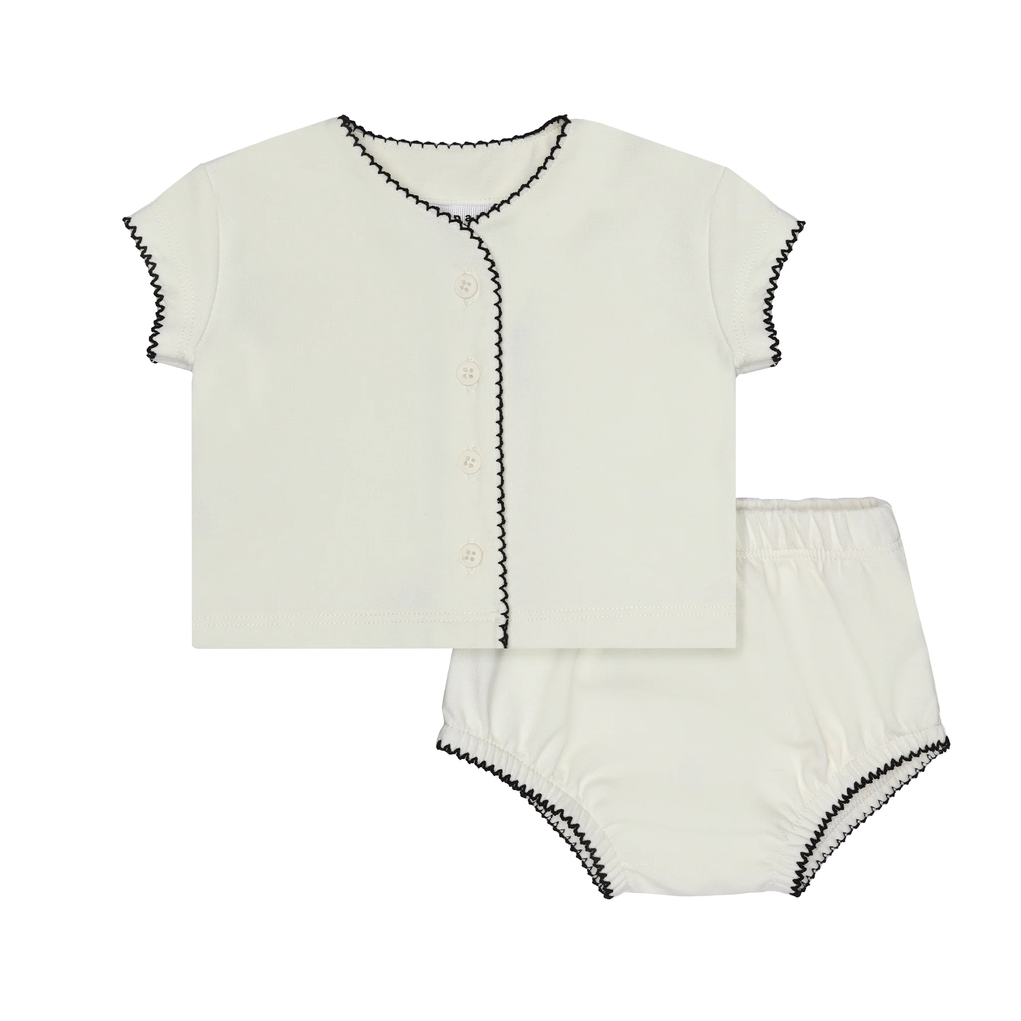 Little Parni Ivory Milano Tank and Cardigan Set