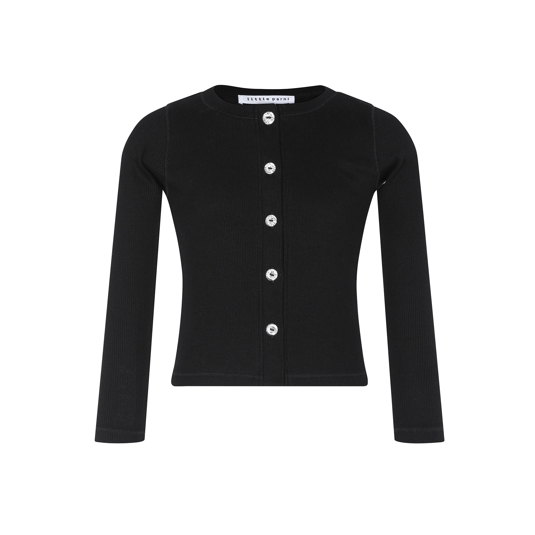 Little Parni Rhinestone Cardigan (K545) - Black