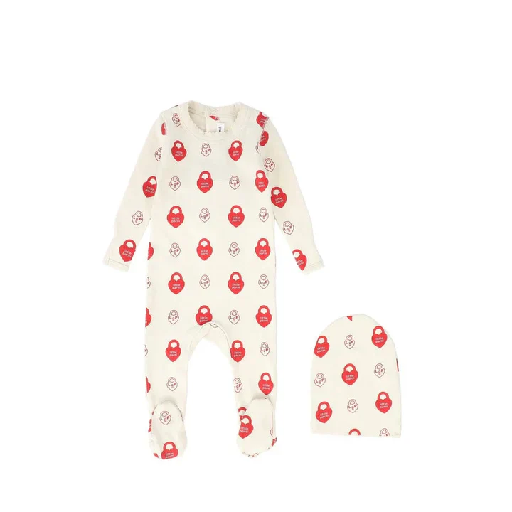 Little Parni Signature Footie (PJ101) - Red - Image 3