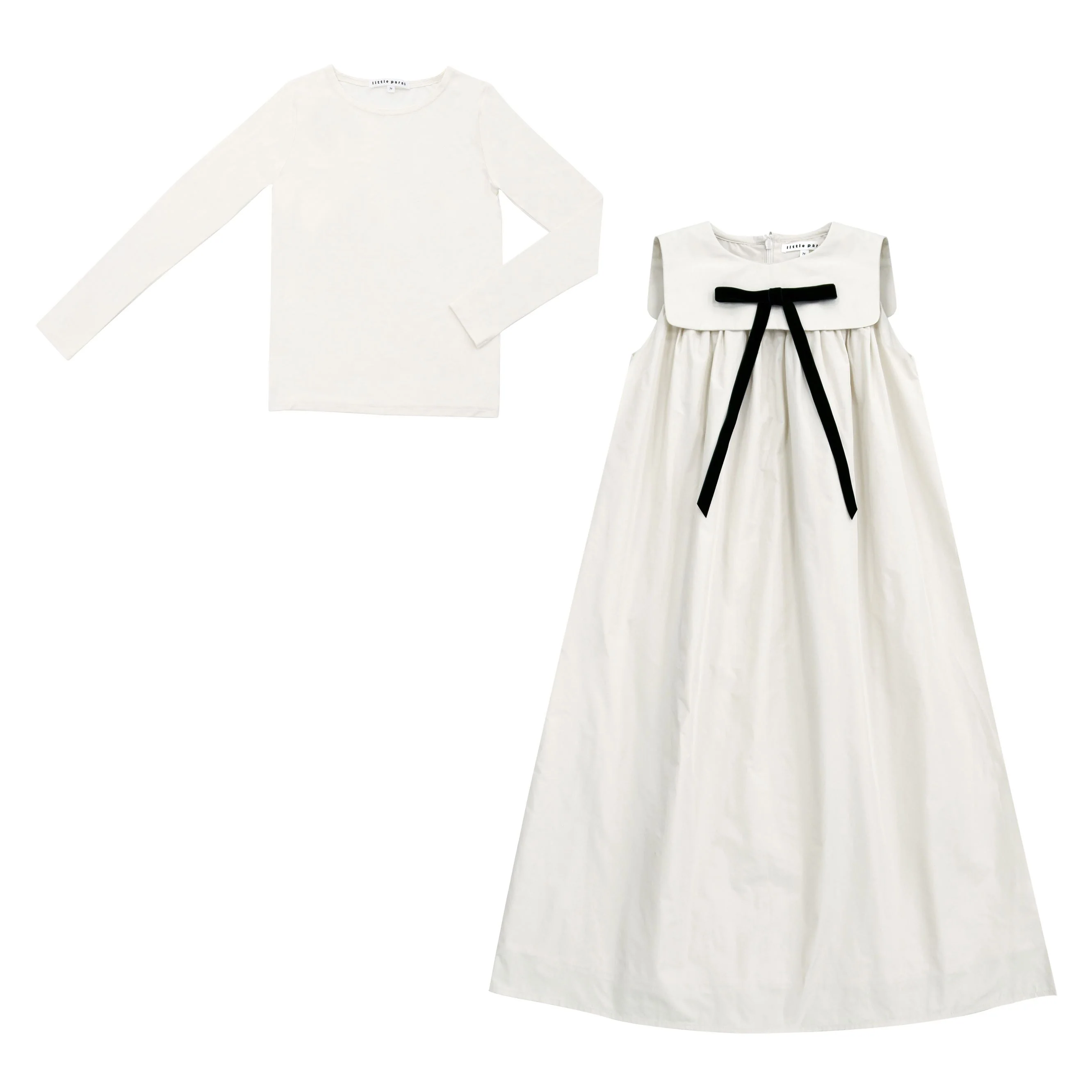 Little Parni Taffeta Maxi Bow Jumper (K560) - Ivory