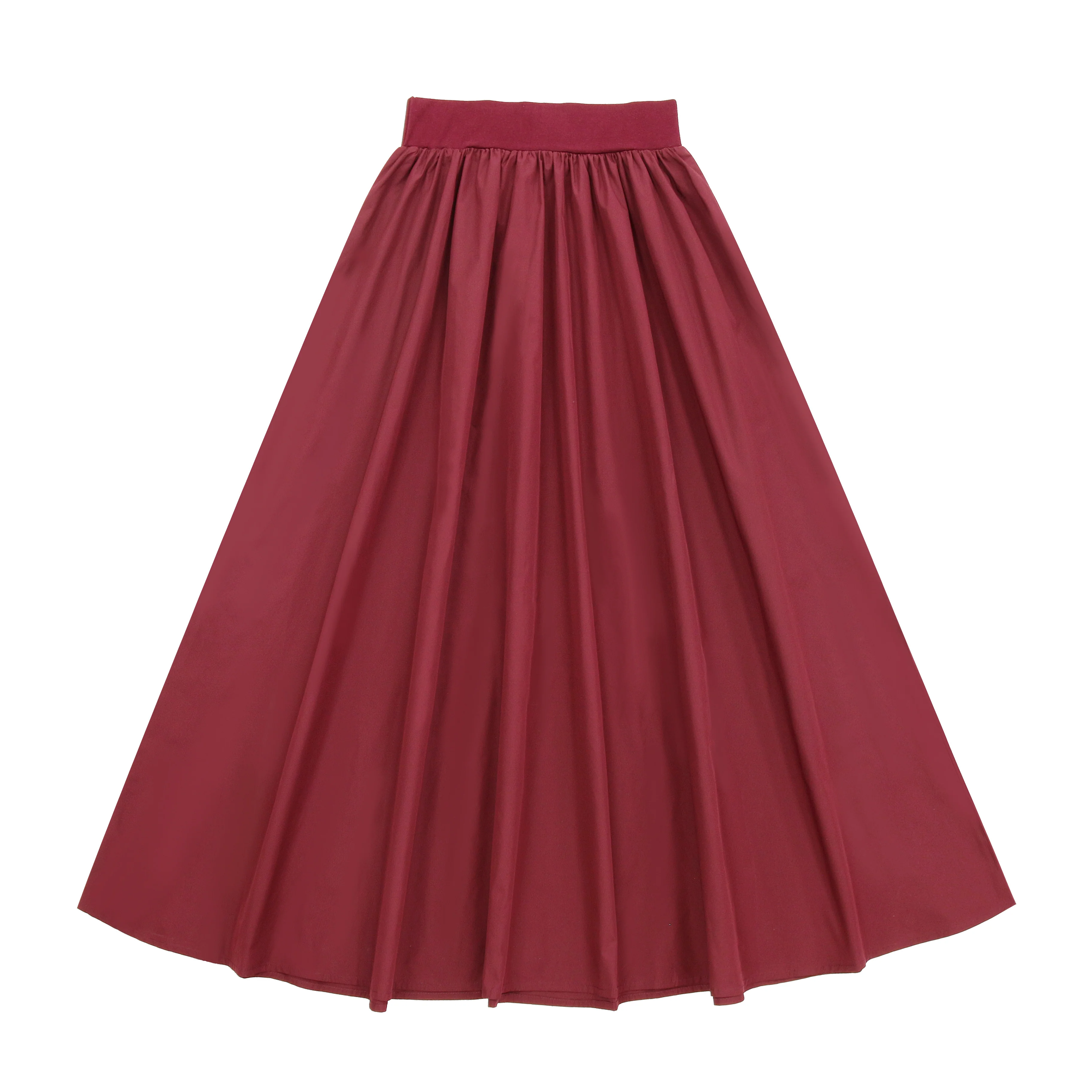 Little Parni Teen Taffeta Skirt (K559) - Burgundy