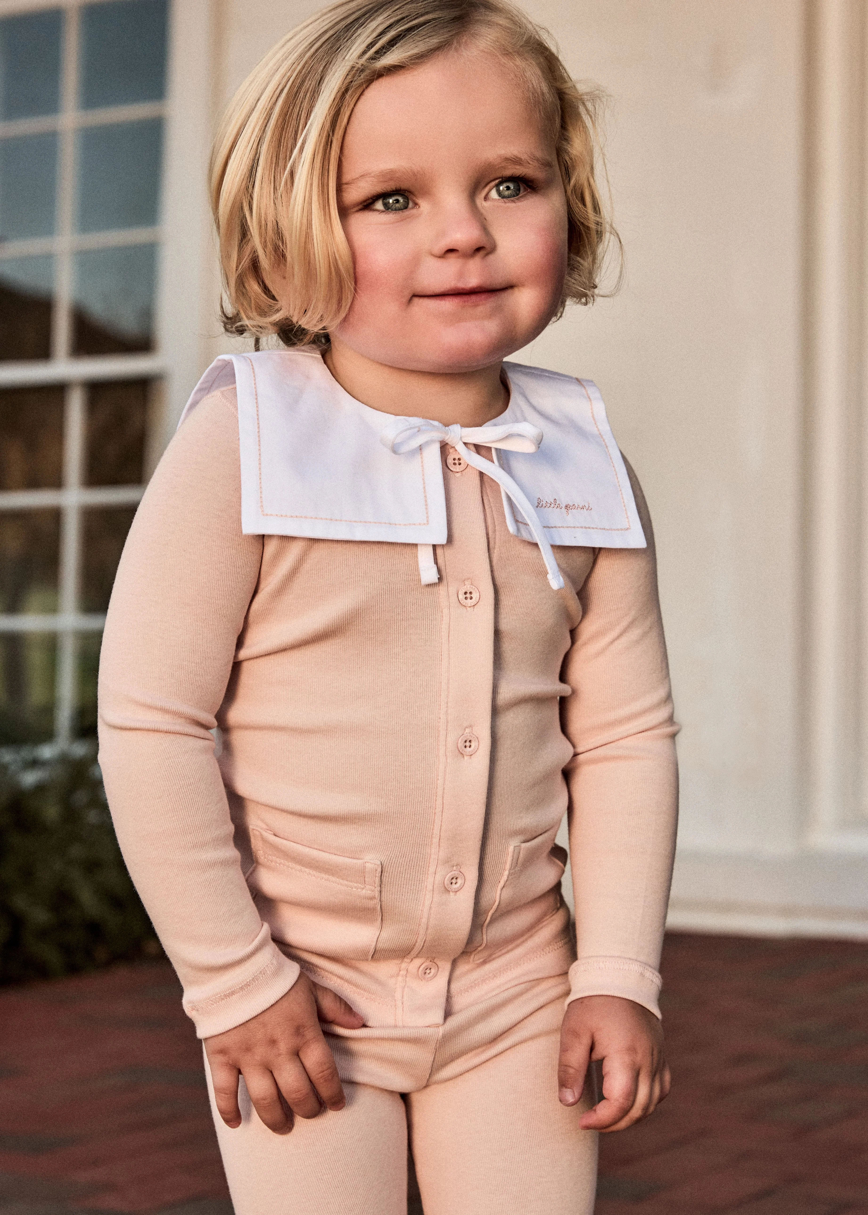 Little Parni Toddler Cardigan Set (K669) - Pink - Image 2