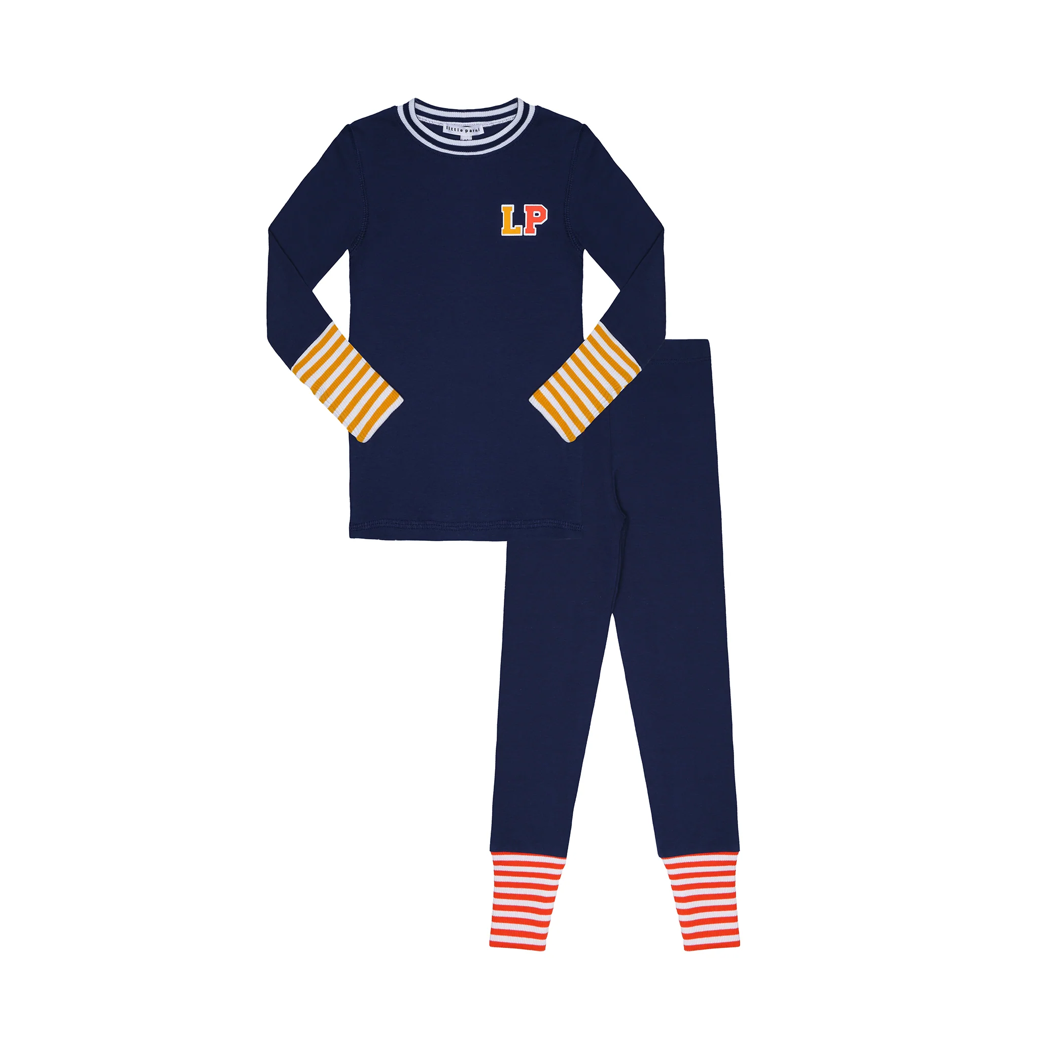 Little Parni  Varsity Colorblock Pajamas PJ88 - Navy Final sale