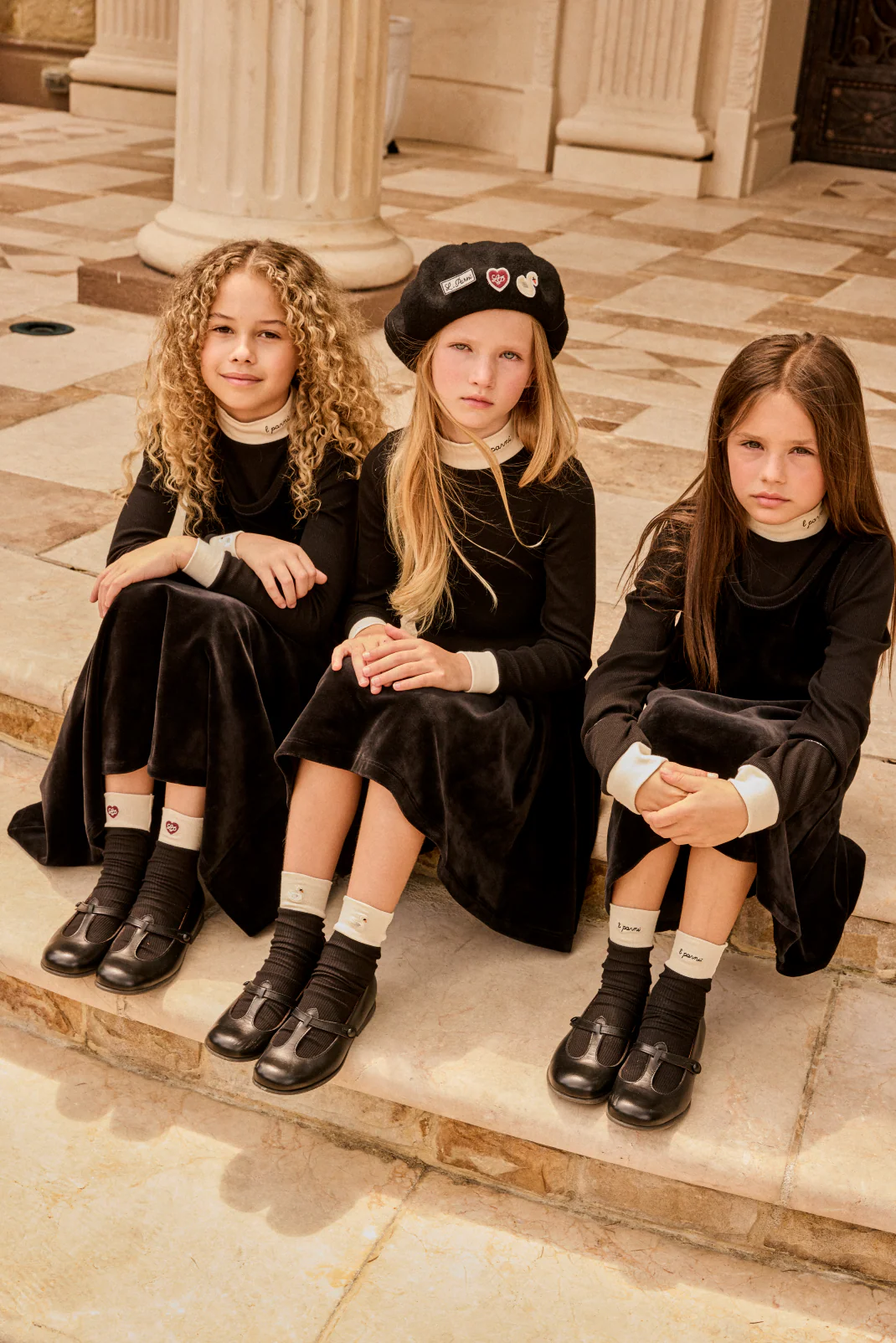 Little Parni Velour Short Jumper (K540) - Black - Image 3