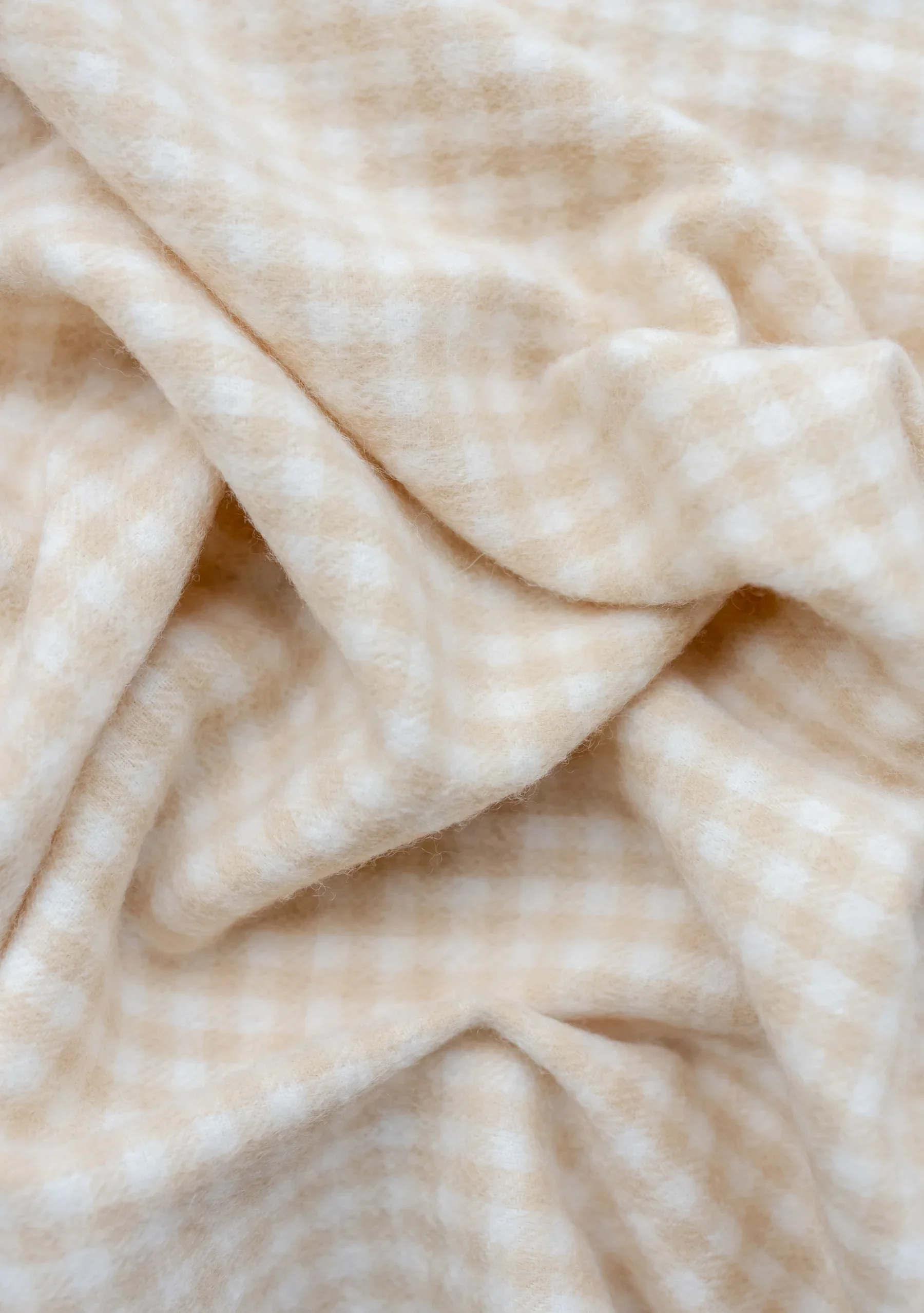 Little TBCO Lambswool Baby Blanket - Oatmeal Gingham - Image 2