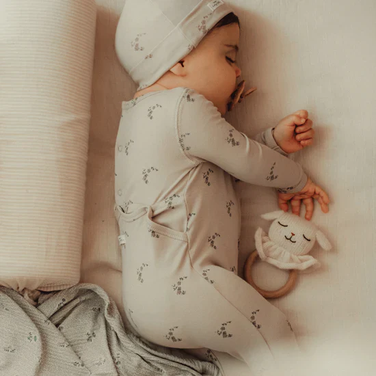 Lovely Littles - Printed Romper with Hat - Nola Blue - Image 3