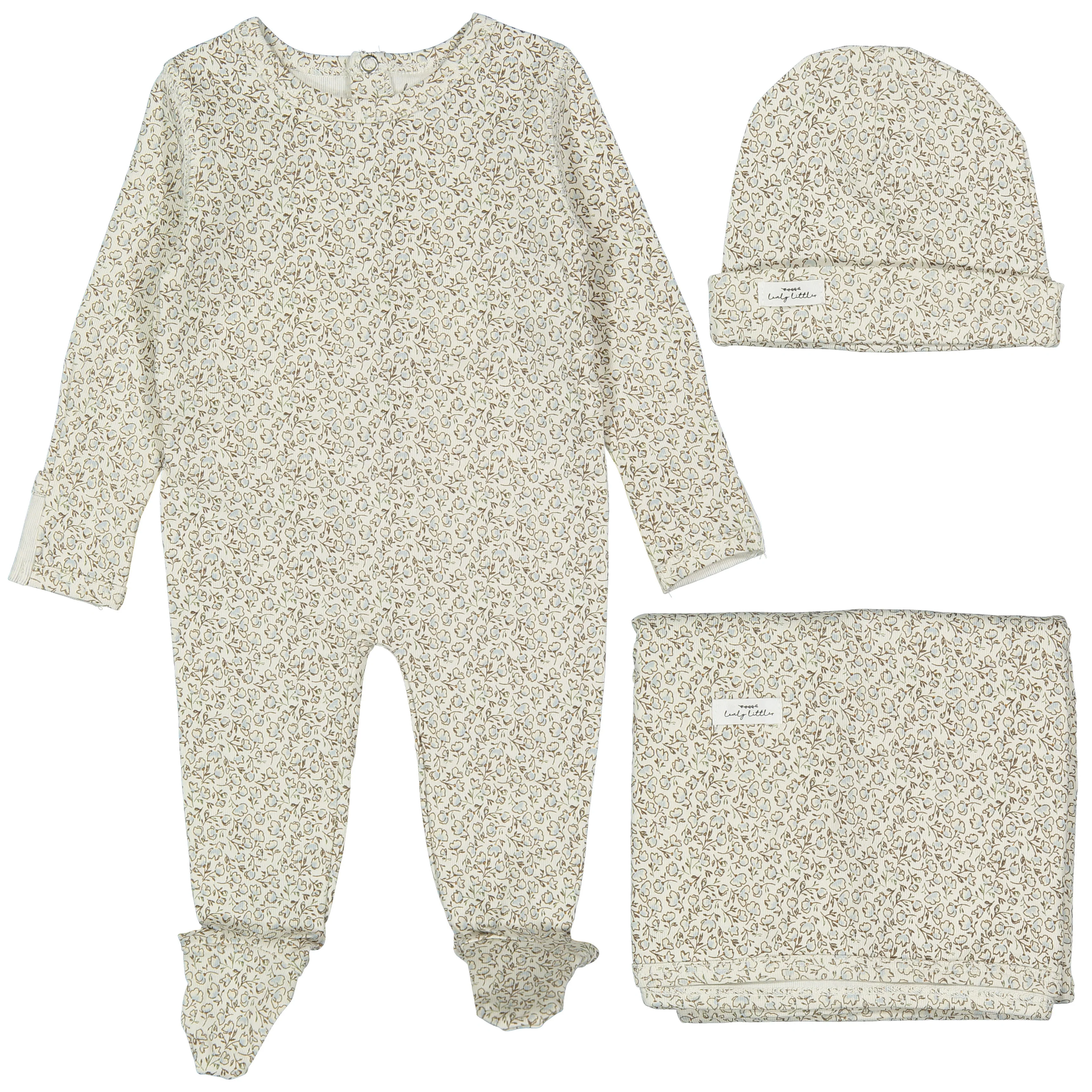Lovely Littles - The Printed 3PC Set - Paige Blue