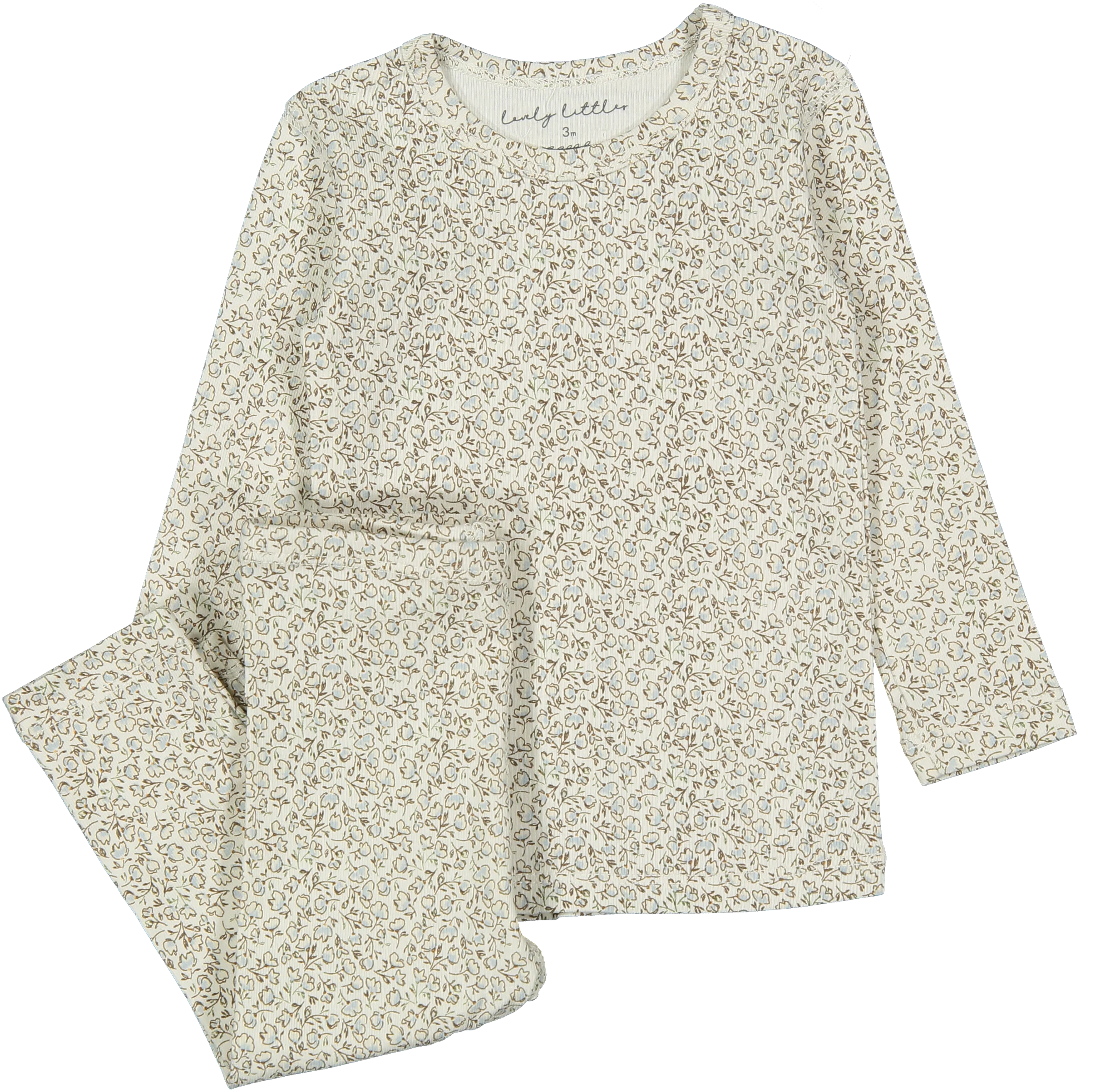 Lovely Littles - The Printed Pajama Set - Paige Blue