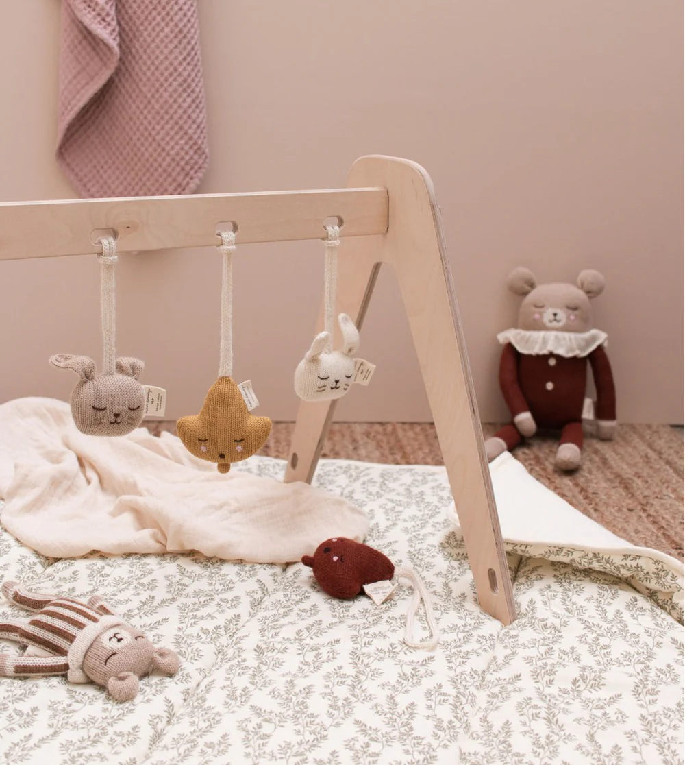Main Sauvage Bunny Hanging Rattle/Paci Holder - Sand - Image 2