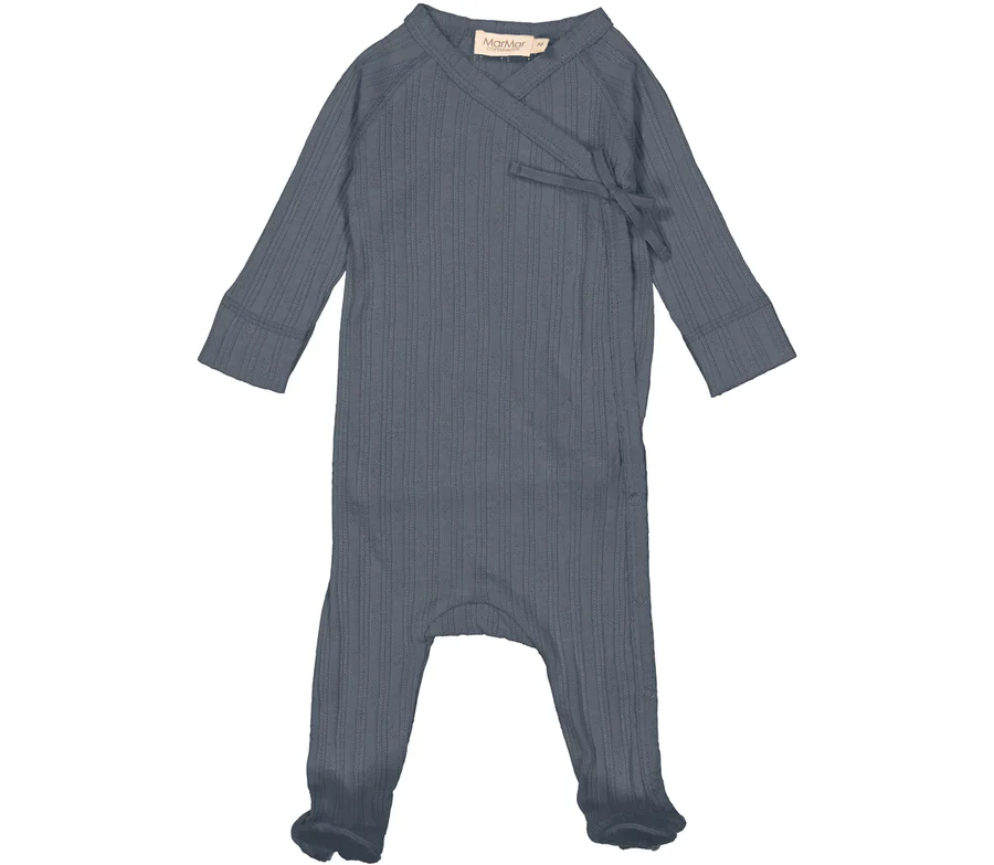 Marmar Pointelle Rib Stretchie - Stormy Blue