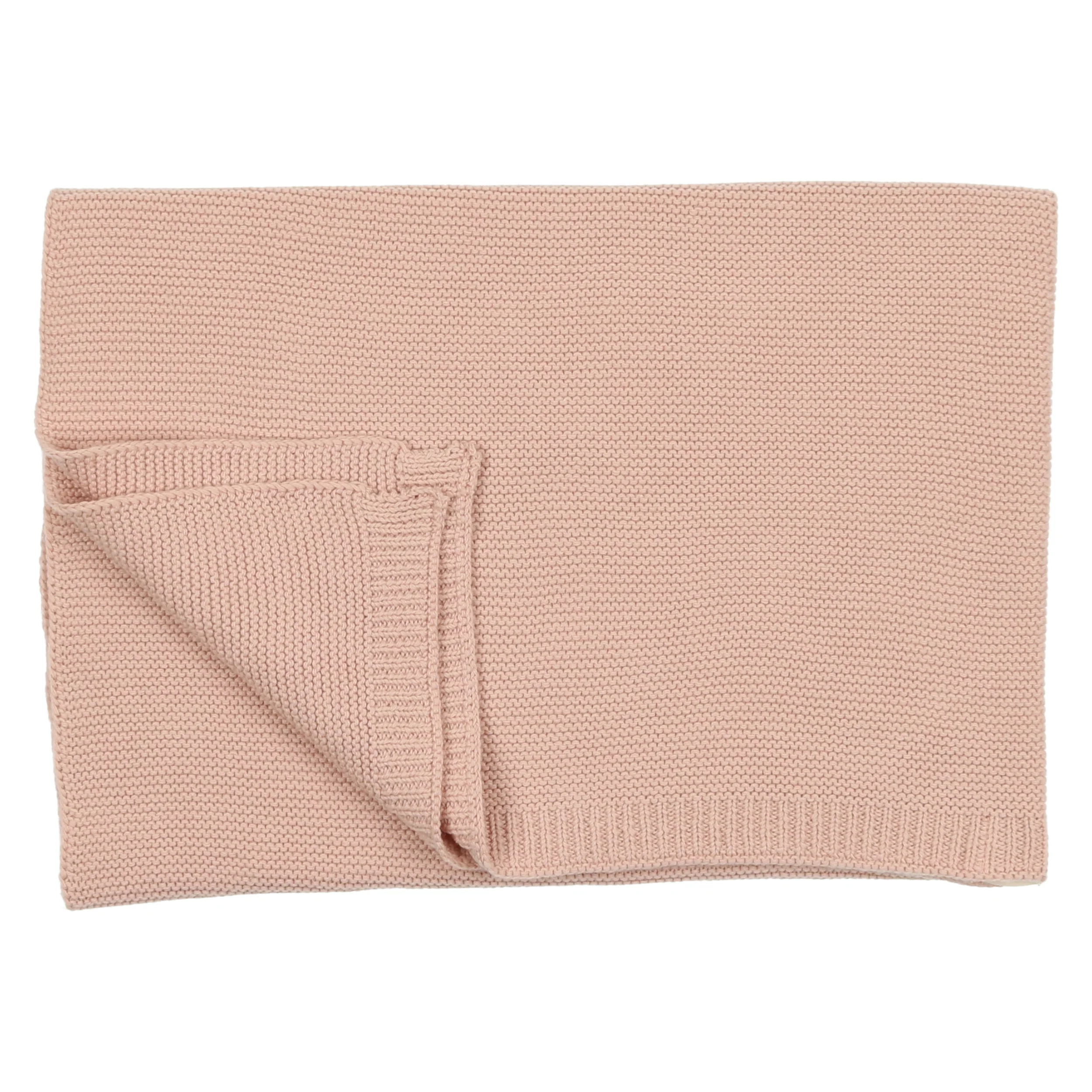 Mema Knits Pink Knit Blanket