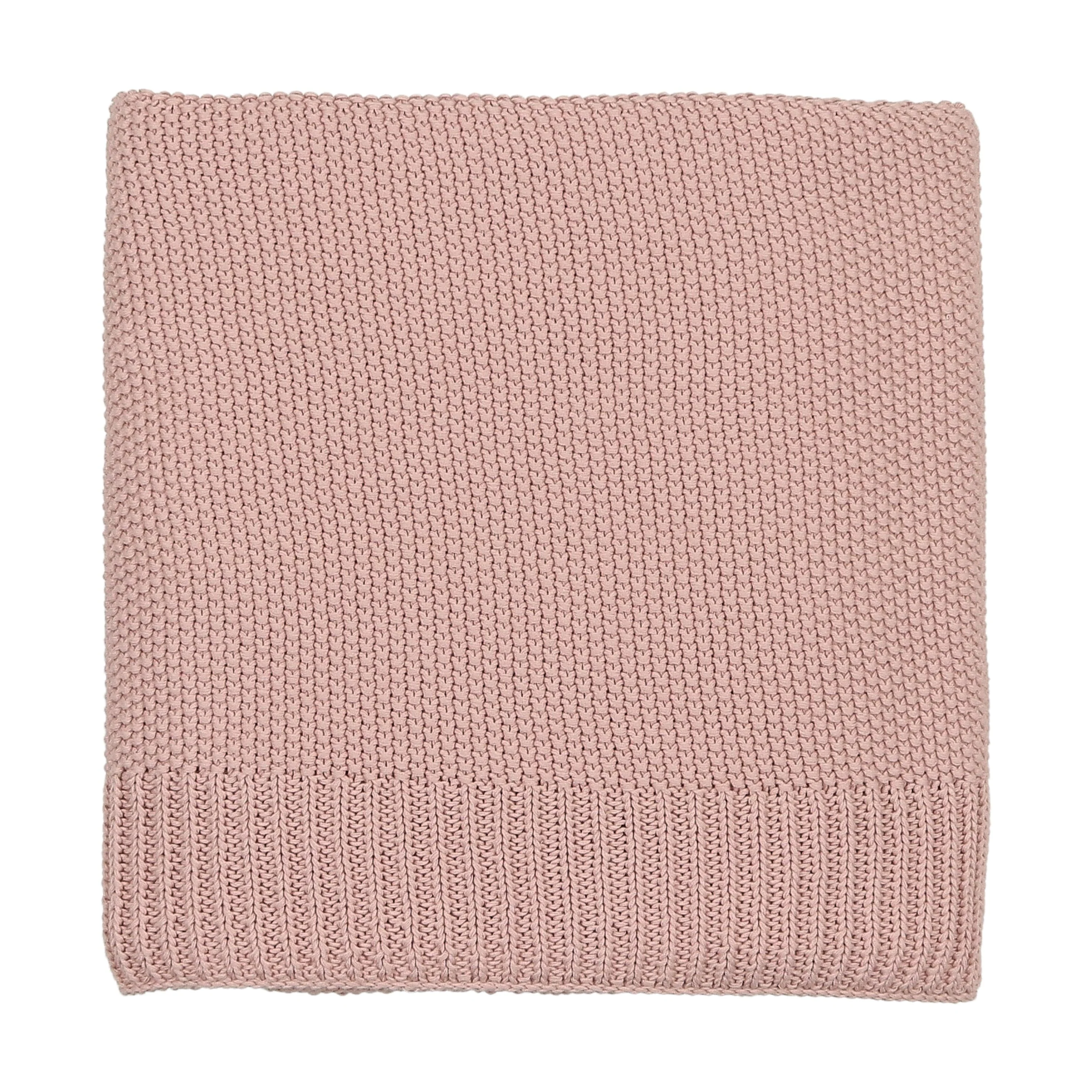 Mema Knits Knitted Blanket - Rose