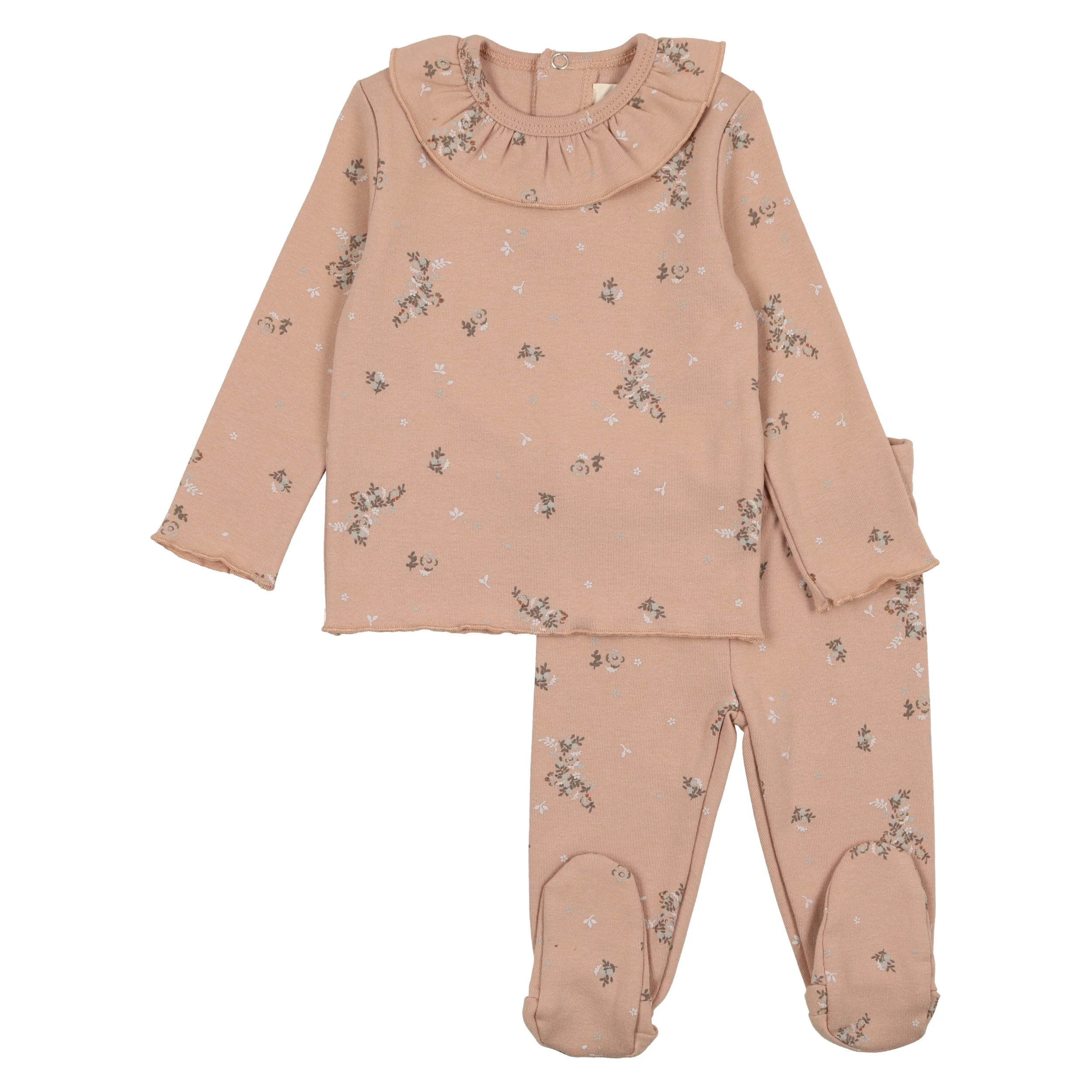 Mema Knits Pink Floral 2 PC Set